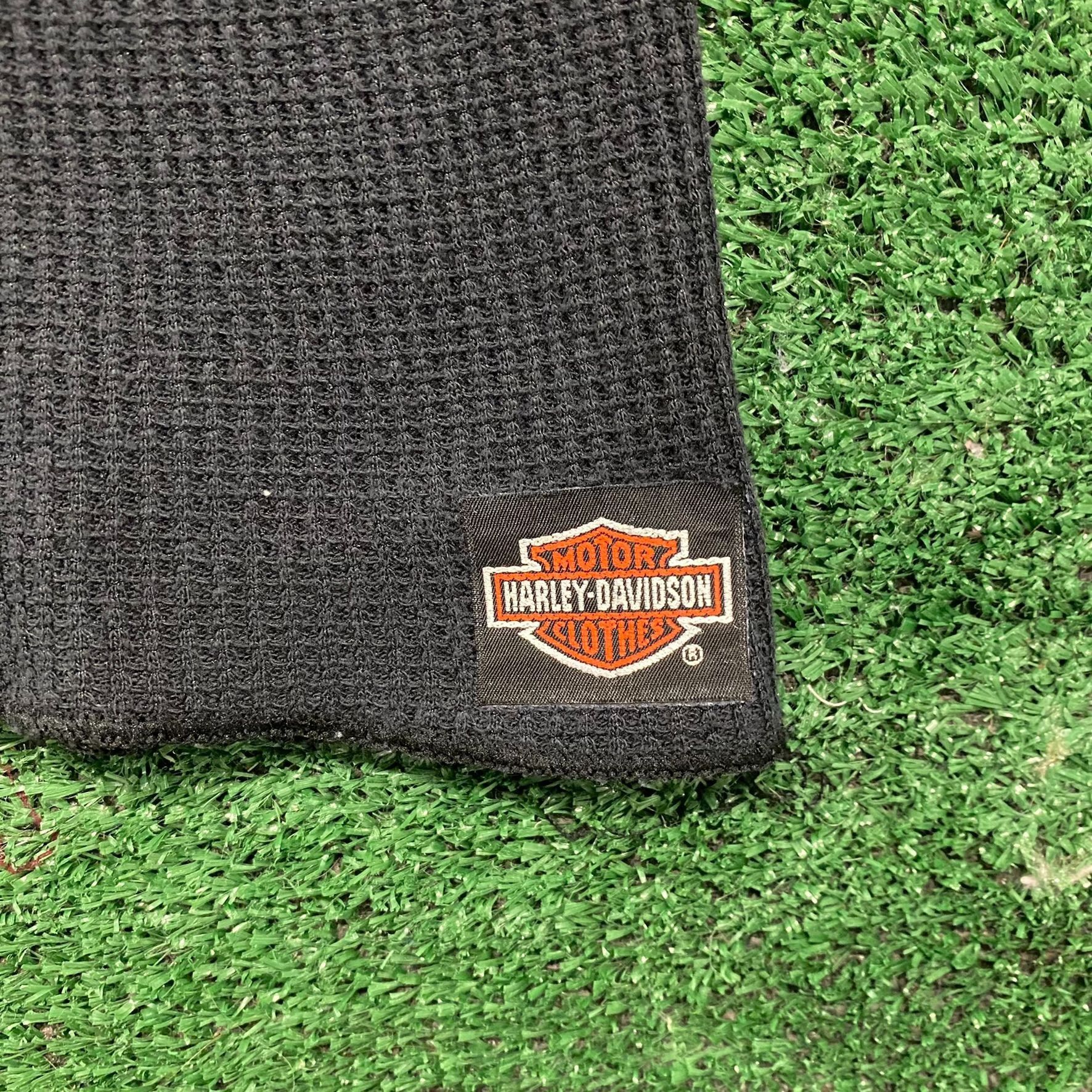 Harley Davidson Harley Davidson Waffle Knit Thermal Vintage 80s Wolf Tee Size US S / EU 44-46 / 1 - 6 Thumbnail
