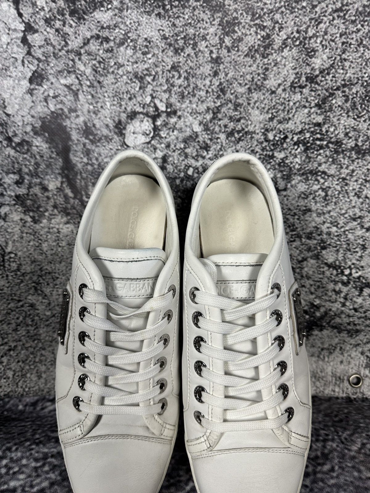 Dolce & Gabbana Men’s Dolce & Gabbana White Leather Trainers Sneakers Size 7 Size US 7 / EU 40 - 8 Thumbnail