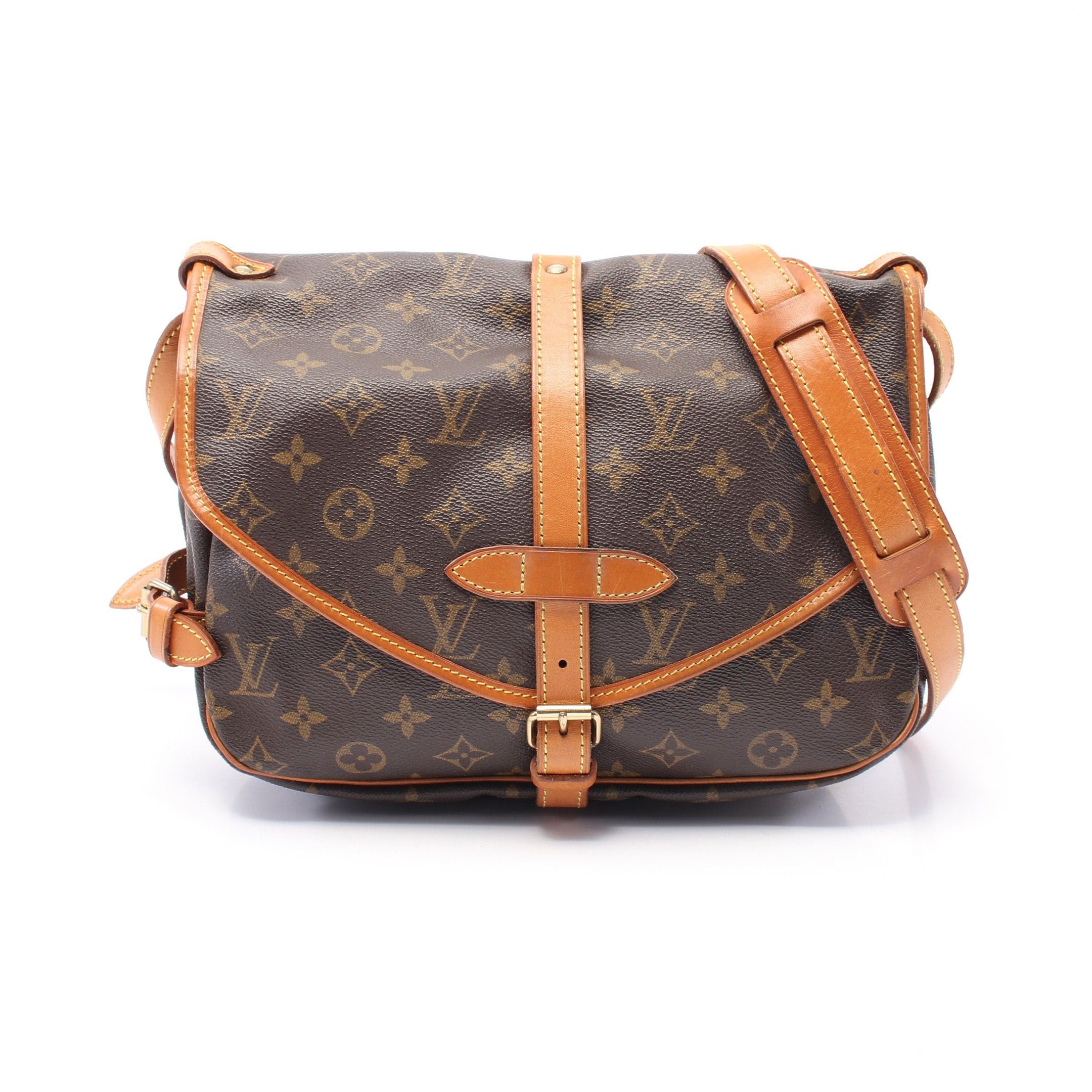 Louis Vuitton Louis Vuitton Saumur 30 Monogram Shoulder Bag Leather Brown Size ONE SIZE - 1 Thumbnail