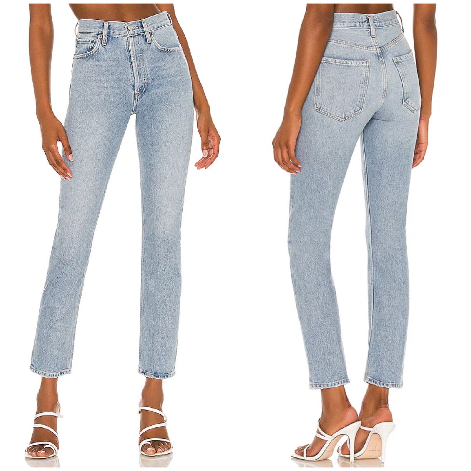Agolde AGOLDE Riley High Rise Straight Crop Jean Dimension Wash Size 26" / US 2 / IT 38 - 1 Thumbnail