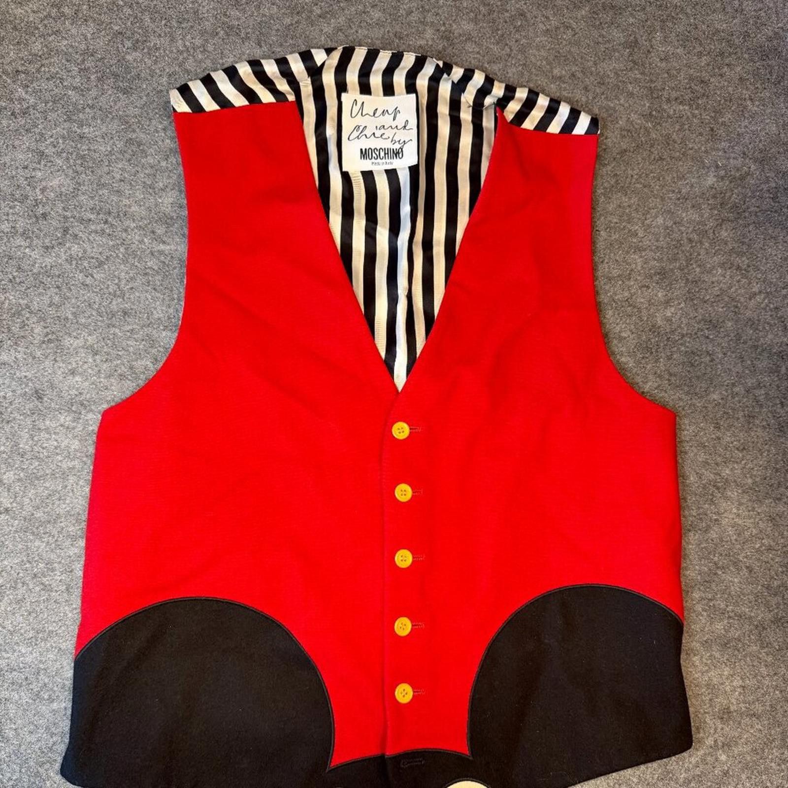 Other RARE Vintage MOSCHINO Cheap & Chic Mickey Mouse Vest Wool Size M / US 6-8 / IT 42-44 - 2 Thumbnail