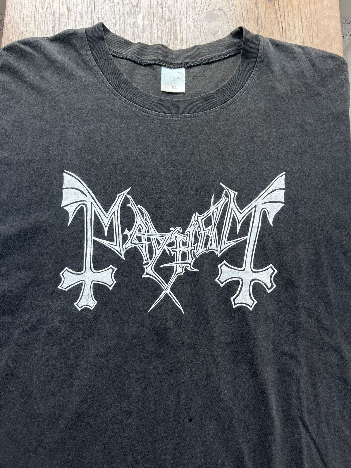 Band Tees × Vintage Vintage MAYHEM Black Metal Band Tshirt ( made in Thailand) Size US XL / EU 56 / 4 - 4 Thumbnail
