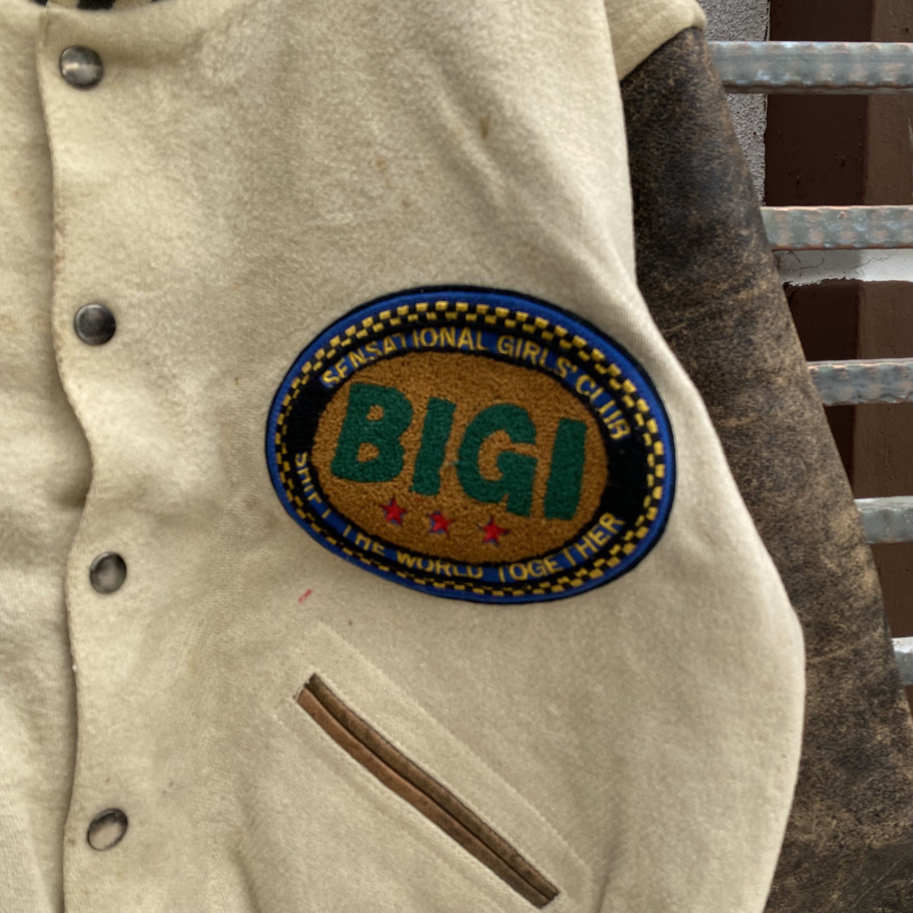 BIGI 80s Bigi Aerodrome Tokyo Varsity Sleeve Leather Size US L / EU 52-54 / 3 - 5 Thumbnail