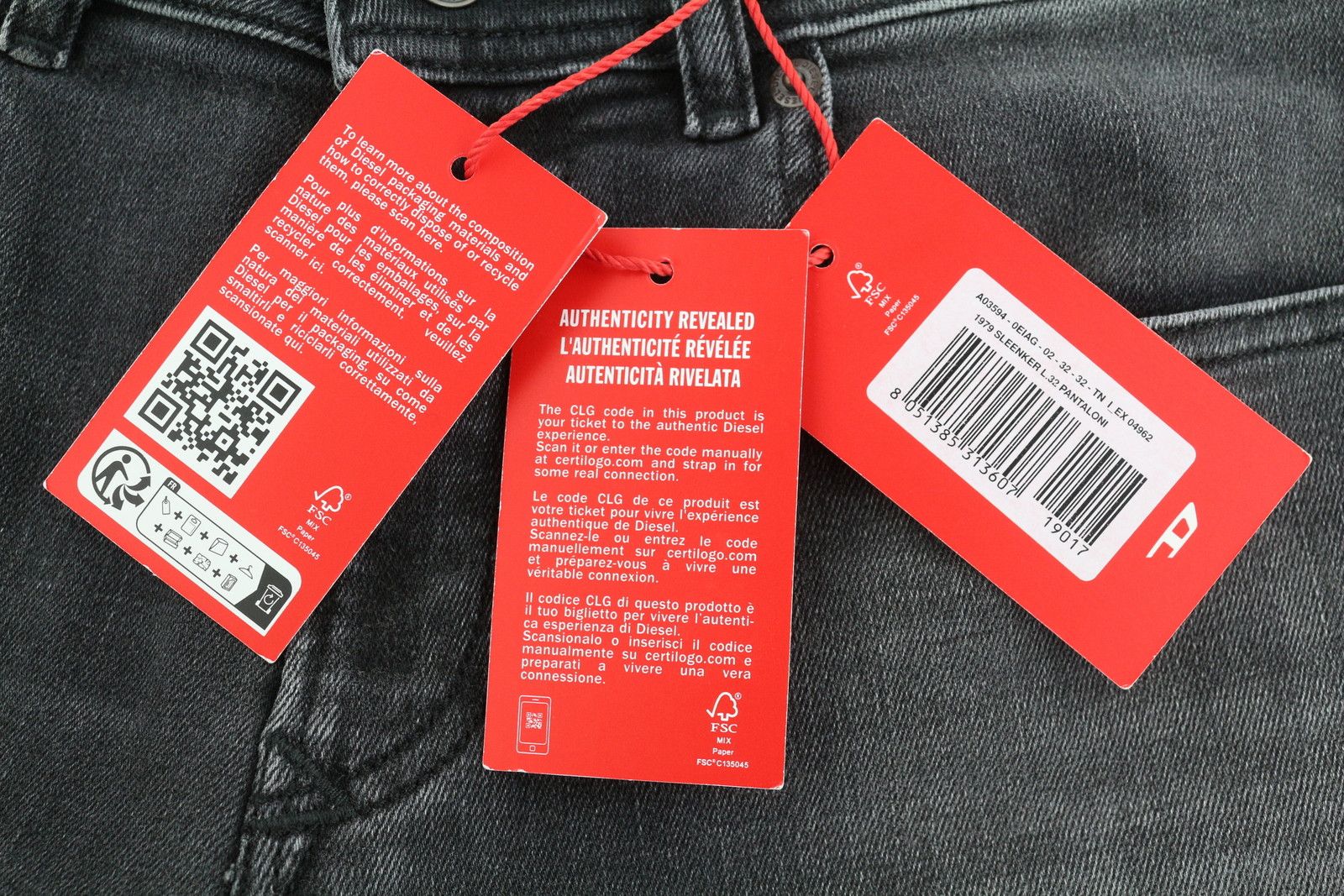 1979 SLEENKER 0EIAG W32/L32 Skinny Low Waist Jeans 40914