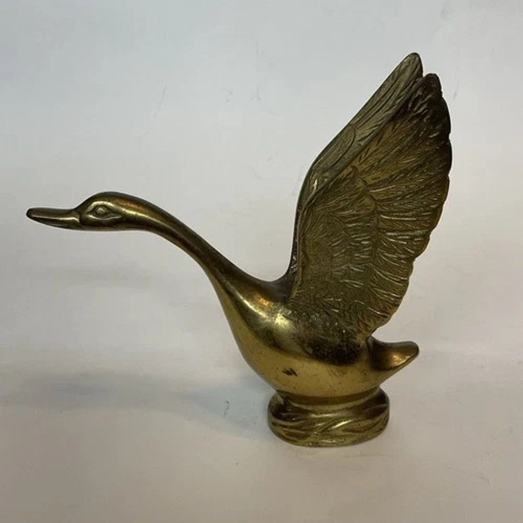 Other VTG Solid Brass Long Neck Swan Figurine Mid Century Decor 6” Size ONE SIZE - 1 Thumbnail