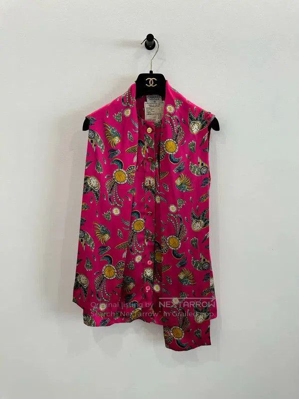 Chanel Chanel Pink Silk Women's Shirt . Size M / US 6-8 / IT 42-44 - 1 Thumbnail