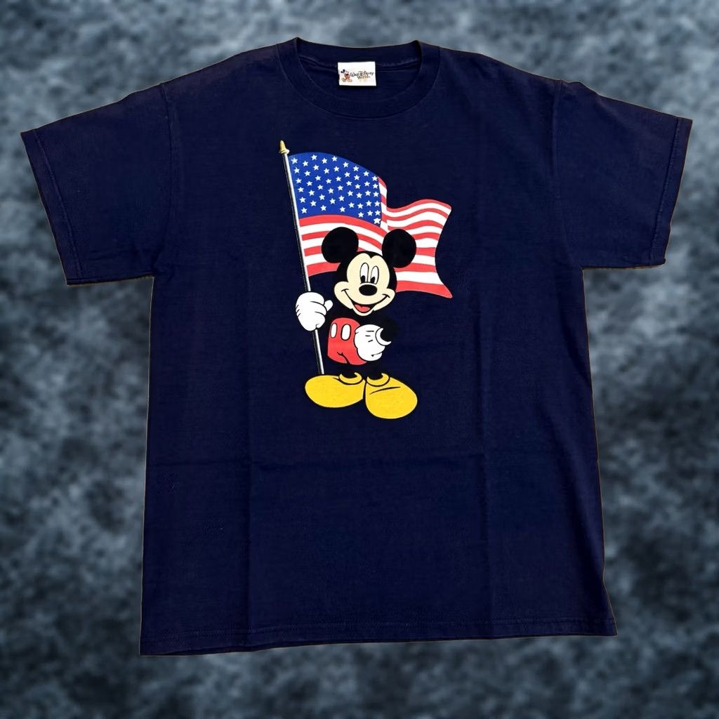 Disney VINTAGE Disney Mickey Mouse USA Flag T Shirt Men’s Size Medium Blue World Fits Vtg Size US M / EU 48-50 / 2 - 1 Thumbnail