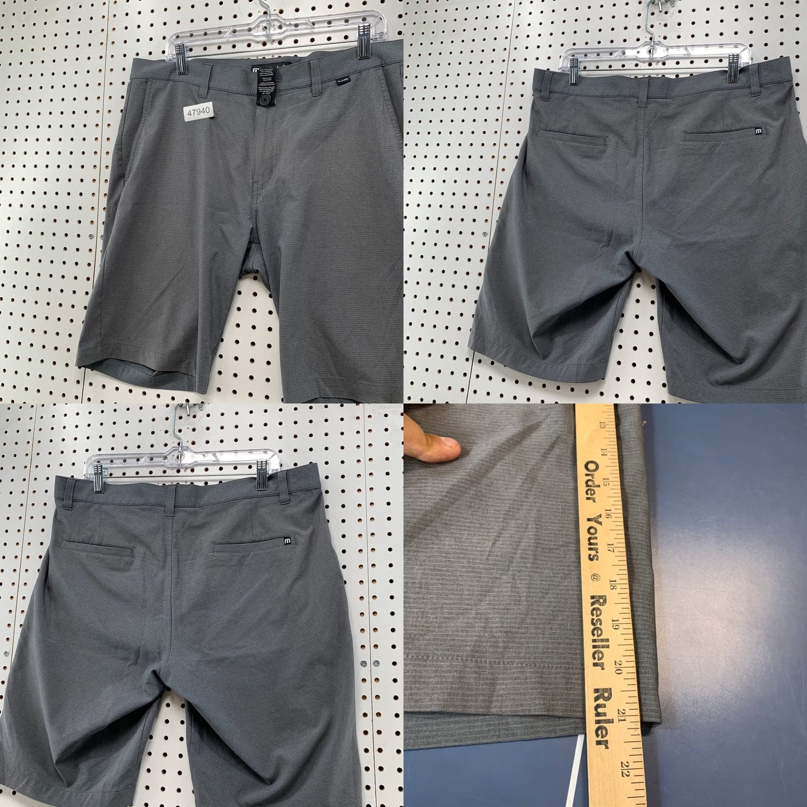 TravisMathew Travis Mathew Golf Chino Shorts Mens 36 Gray Preppy Active 38x10.5 Casual Size US 36 / EU 52 - 8 Thumbnail