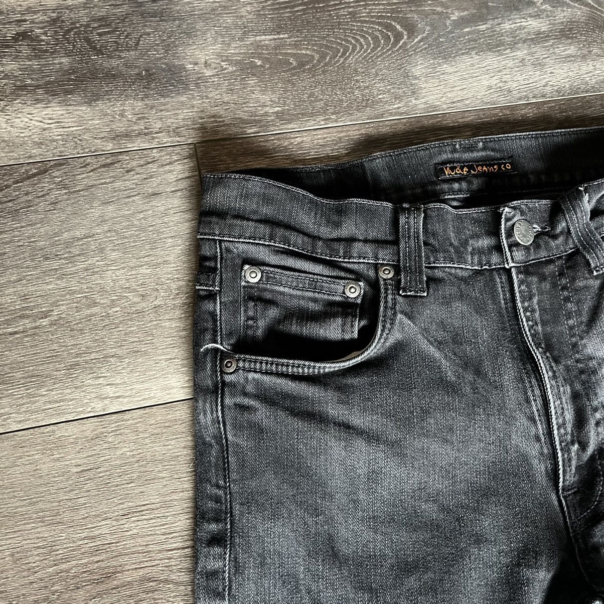 Nudie Jeans Nudie Jeans Lean Dean Dry Cold Black Denim 30x34 Skinny Fit Size US 30 / EU 46 - 7 Thumbnail
