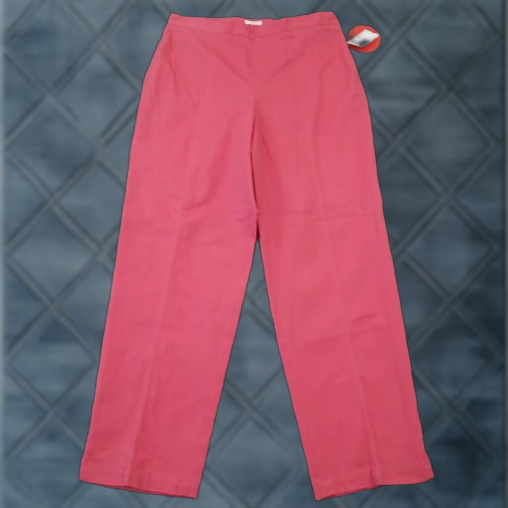 Liz Claiborne Liz Claiborne Anissa Ankle Pants Womens Size 10 Pink Side Zip 31x28.5 New Size 32" / US 10 / IT 46 - 1 Thumbnail
