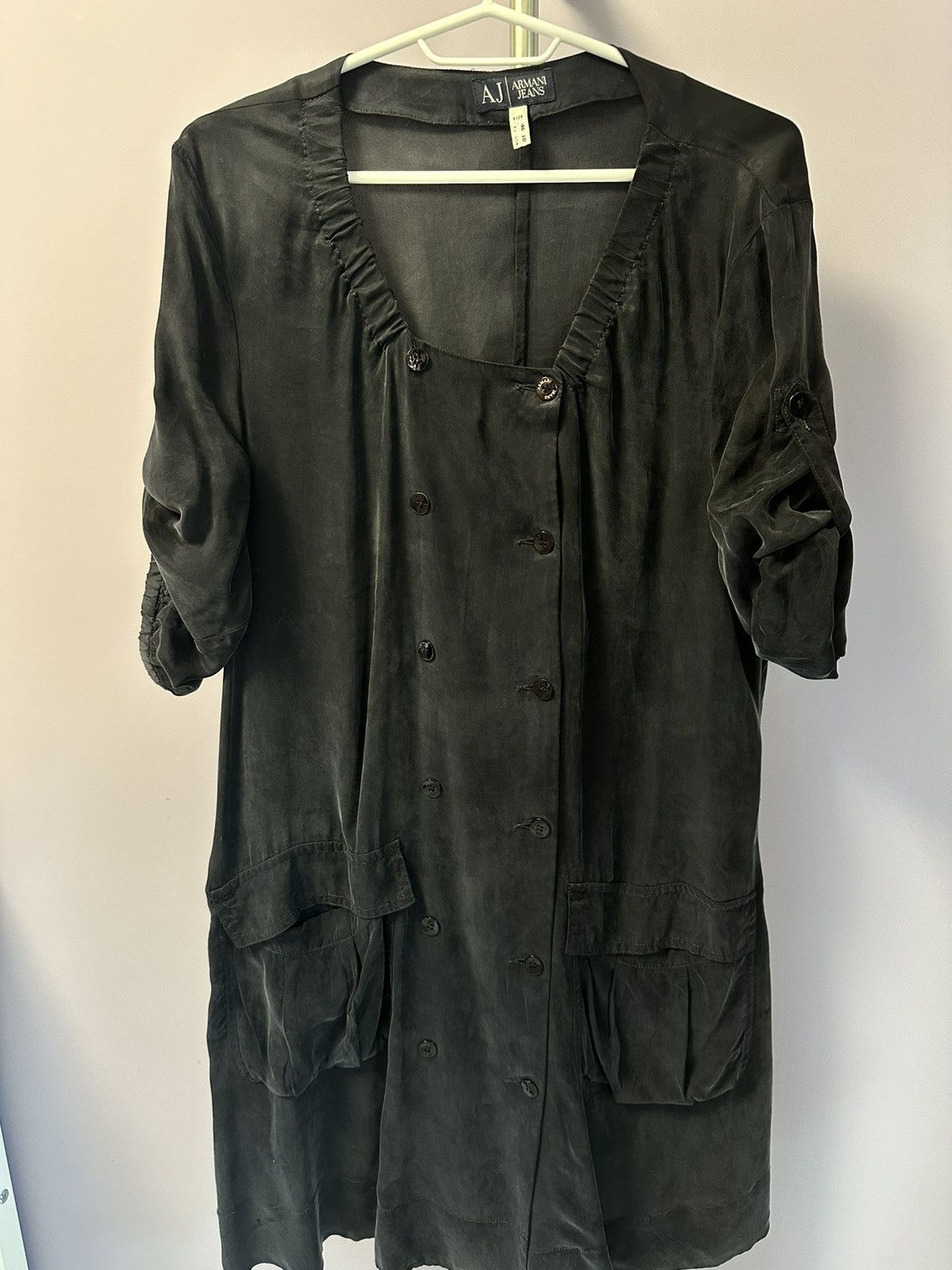 Giorgio Armani × Vintage Silk Armani jeans dress Size L / US 10 / IT 46 - 2 Thumbnail