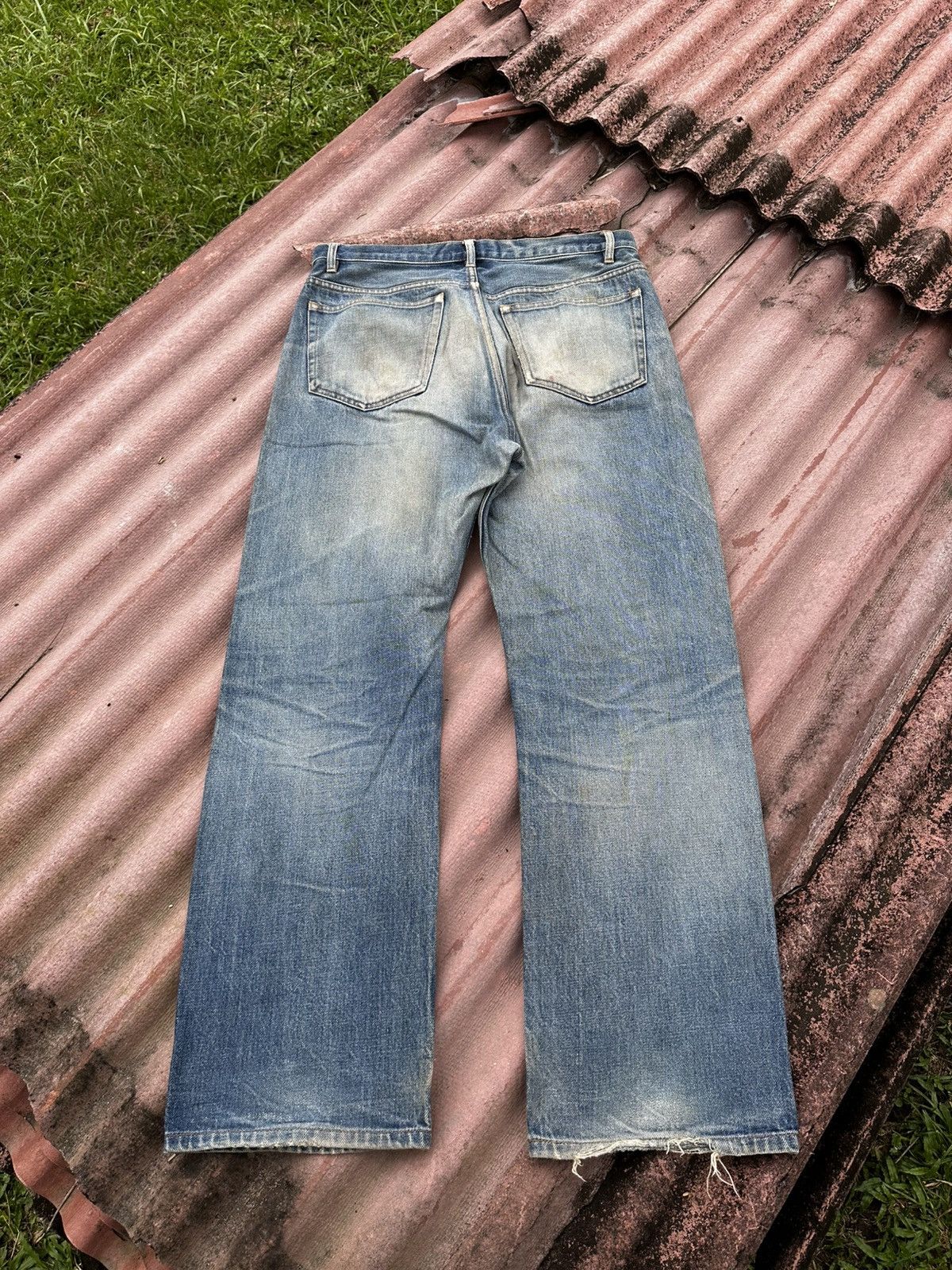 A.P.C. Vintage Distressed APC Selvegde Jeans Size US 33 - 5 Thumbnail
