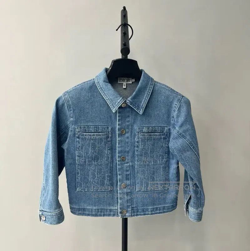 Dior Blue Cotton Long Sleeve Jacket .