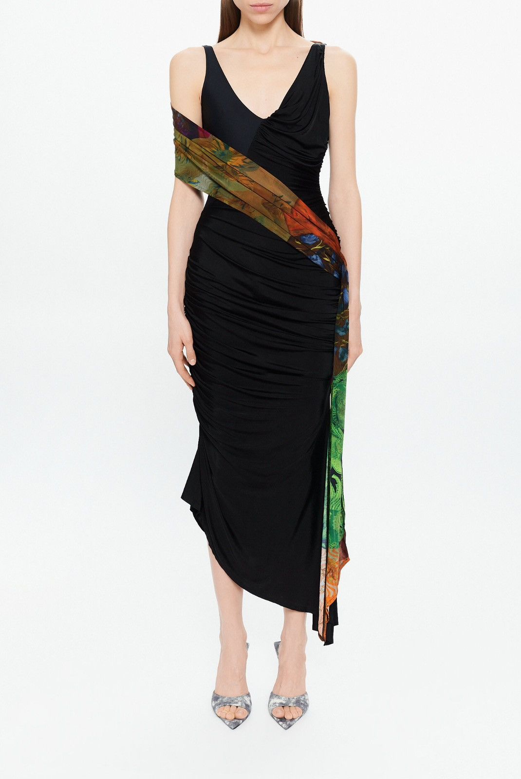 Marine Serre Last Size Marine Serre Asymmetric Draped Dress Size M / US 6-8 / IT 42-44 - 1 Thumbnail