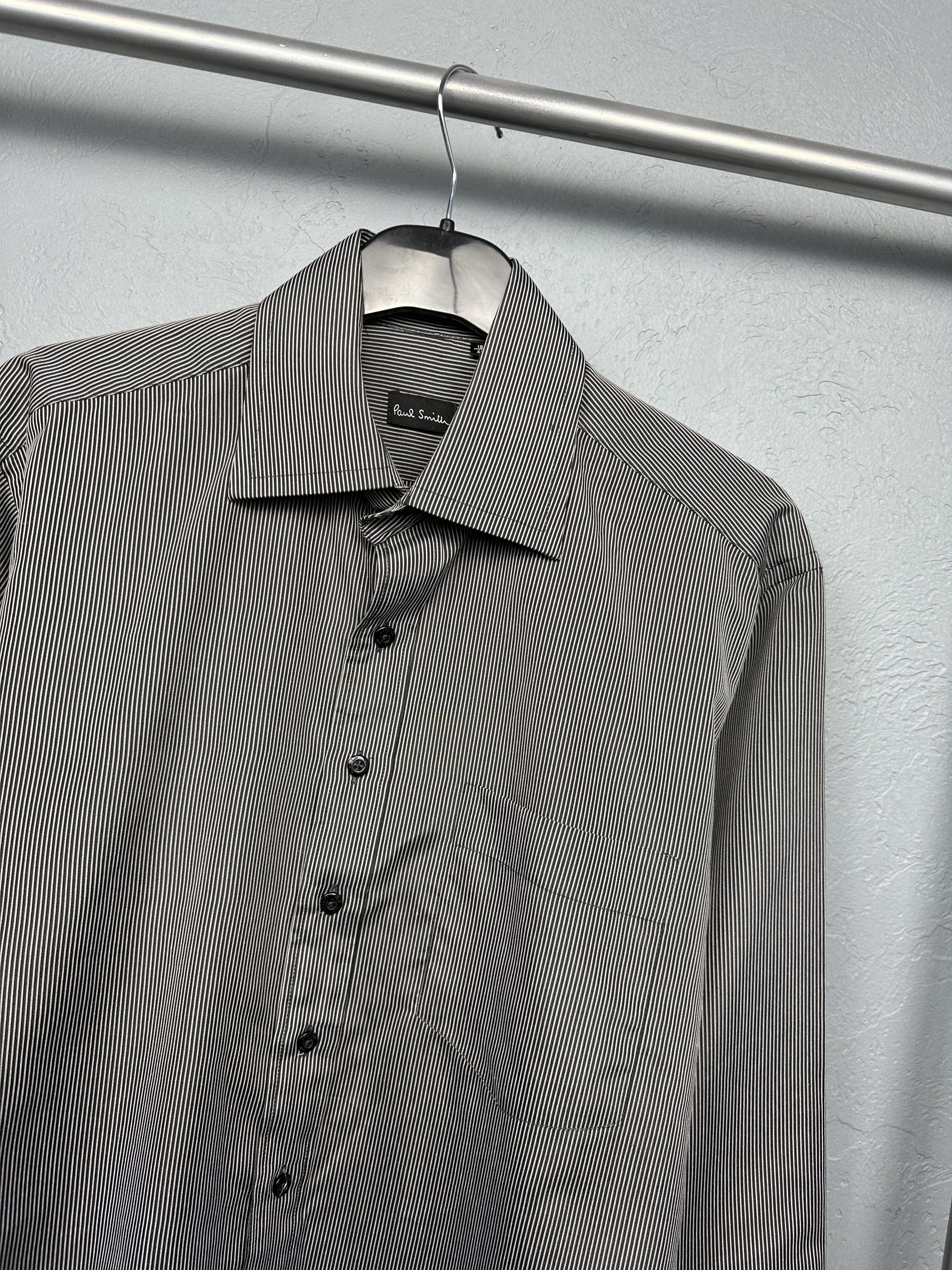 Paul Smith × Vintage Paul Smith Vintage Mens Long Sleeve Striped Shirt Size US L / EU 52-54 / 3 - 2 Thumbnail
