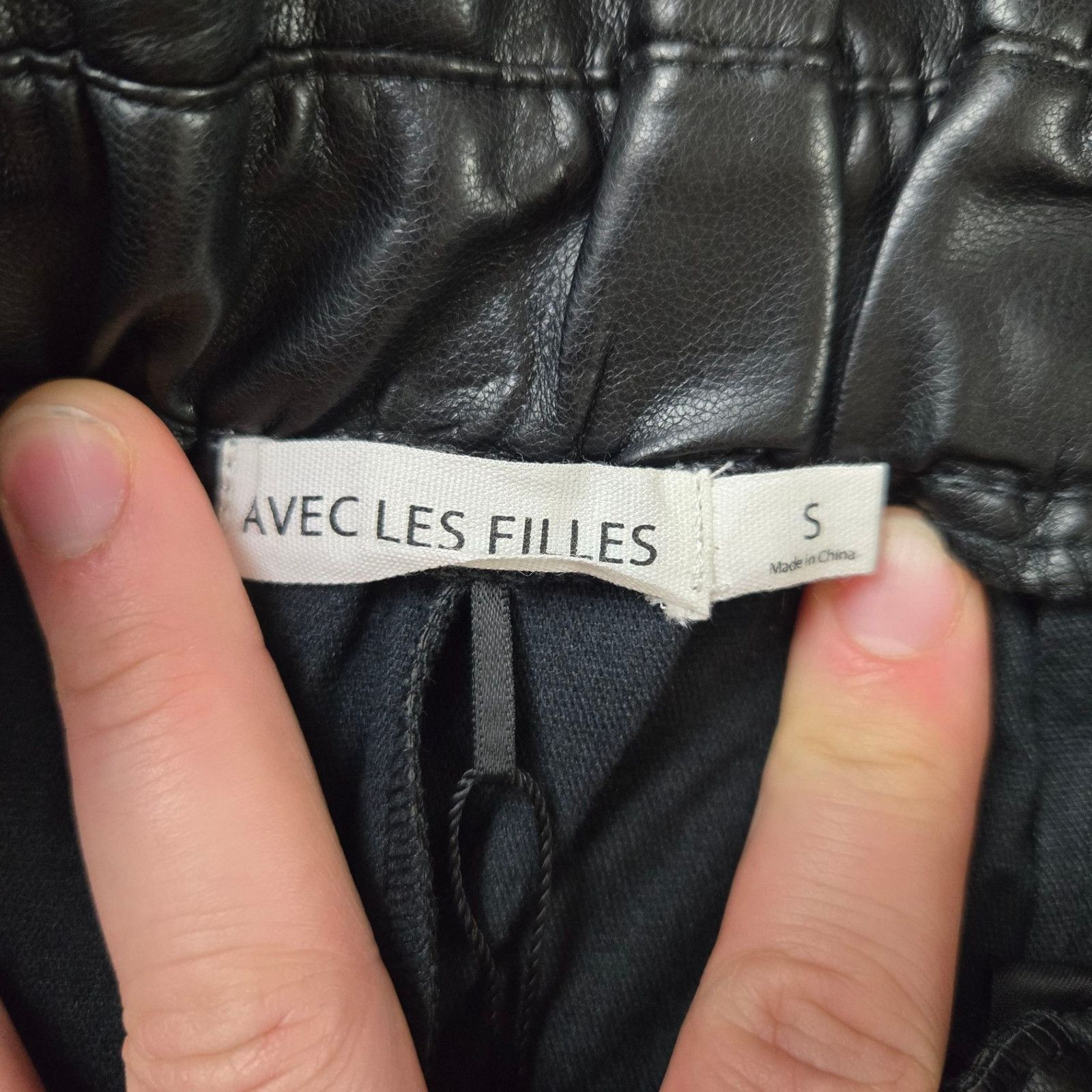 Other Black Faux Leather High Waisted Straight Pants Size Small Size 28" / US 6 / IT 42 - 7 Thumbnail