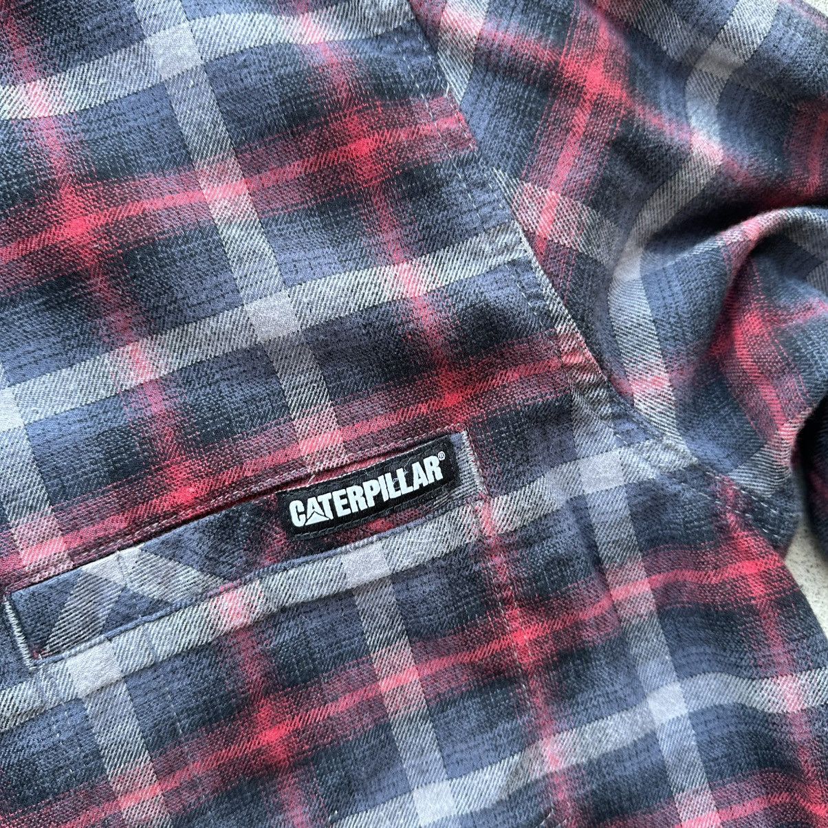 Caterpillar Caterpillar Workwear Flannel Shirt Men Size Medium Black Red Size US L / EU 52-54 / 3 - 3 Thumbnail