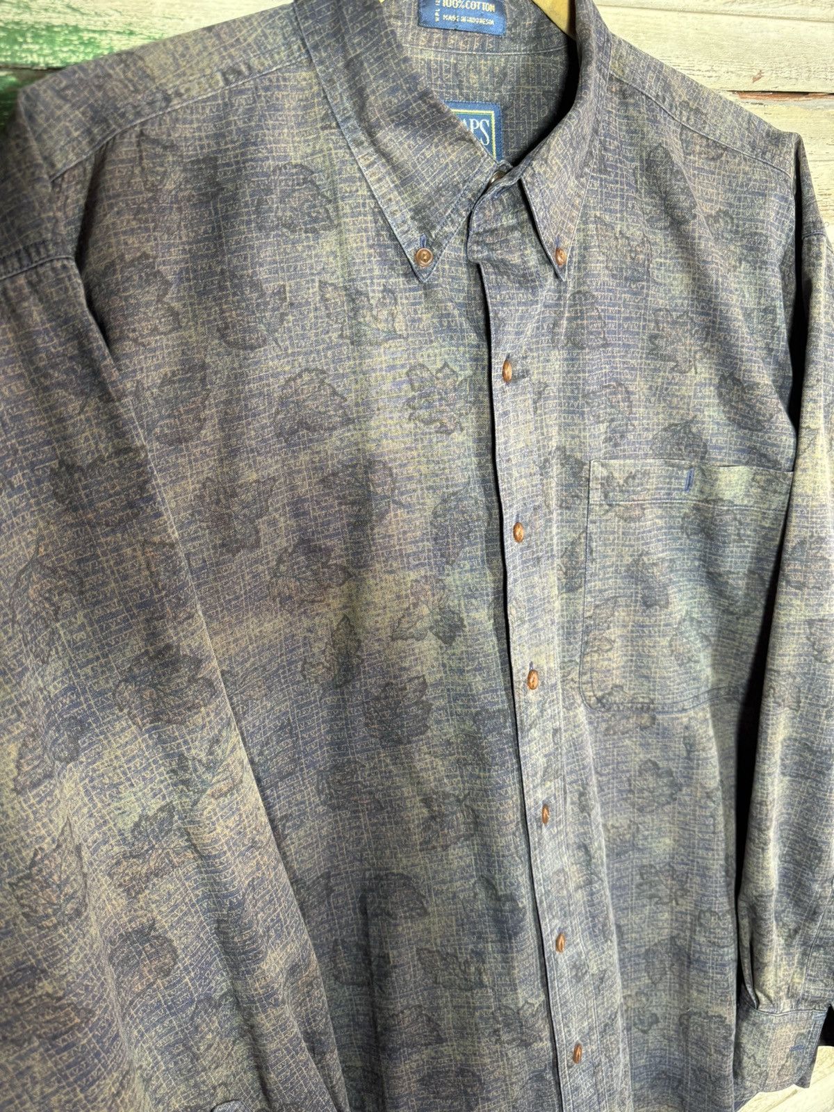Chaps Ralph Lauren × Vintage Vintage Chaps Ralph Lauren Leaves Button Up Shirt Size US L / EU 52-54 / 3 - 5 Thumbnail