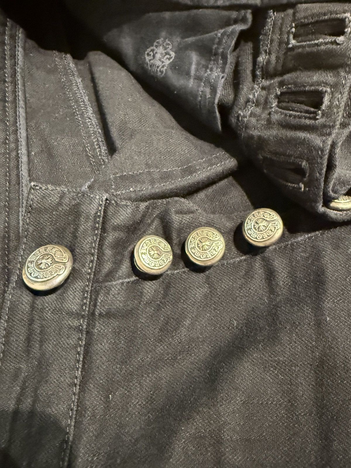 Chrome Hearts Vintage 1/1 Chrome Hearts White Leather Patch Denim Size US 32 / EU 48 - 6 Thumbnail