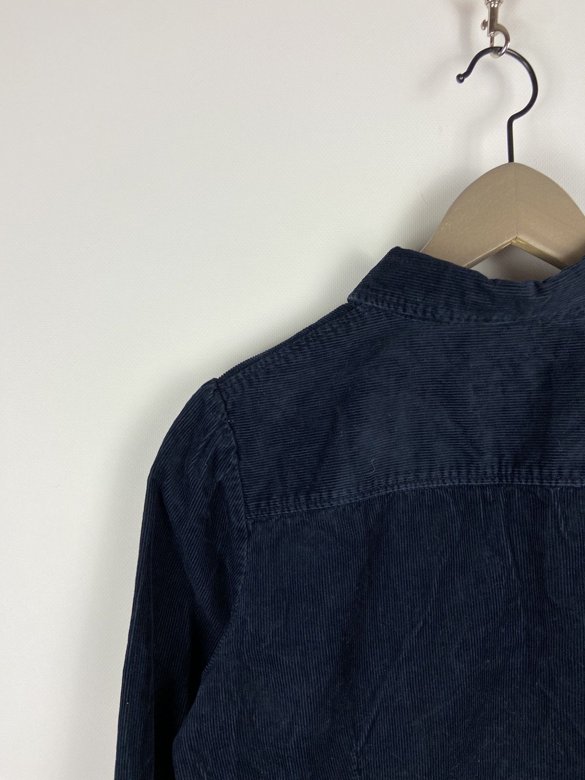 A.P.C. × Designer A.P.C. Navy Blue Corduroy Overshirt Luxury Size US S / EU 44-46 / 1 - 13 Thumbnail
