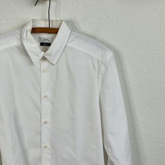 Versace Versace Collection Button Down Embroidered Logo Men's Shirt Size US M / EU 48-50 / 2 - 1 Thumbnail