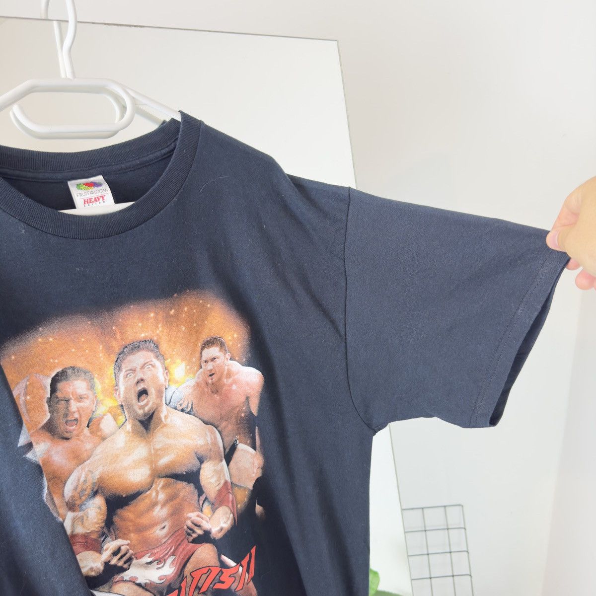 Vintage WWE Batista Vintage Black Tee Big Print Size US XL / EU 56 / 4 - 6 Thumbnail