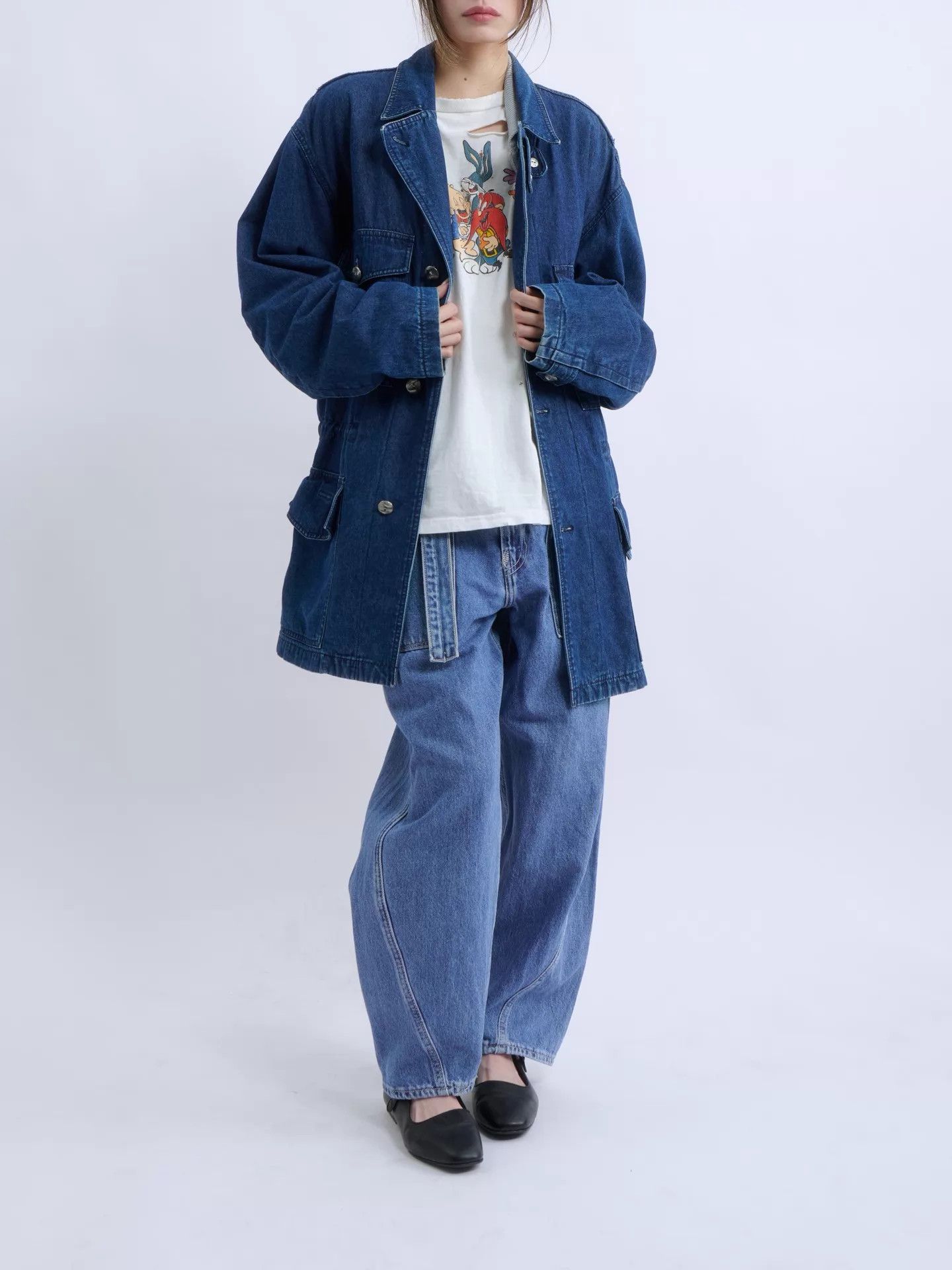 Other Jean of Plantation 80s Rare Denim M65 Silver Button Size US L / EU 52-54 / 3 - 2 Thumbnail