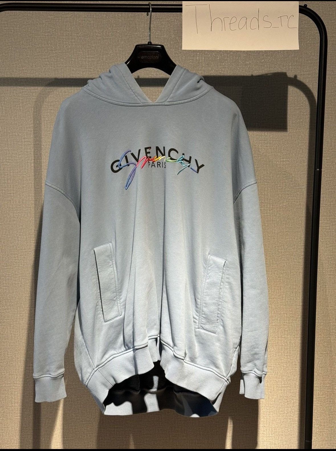 Givenchy Givenchy Blue Rainbow Signature Logo Hoodie Size XS / US 0-2 / IT 36-38 - 3 Thumbnail