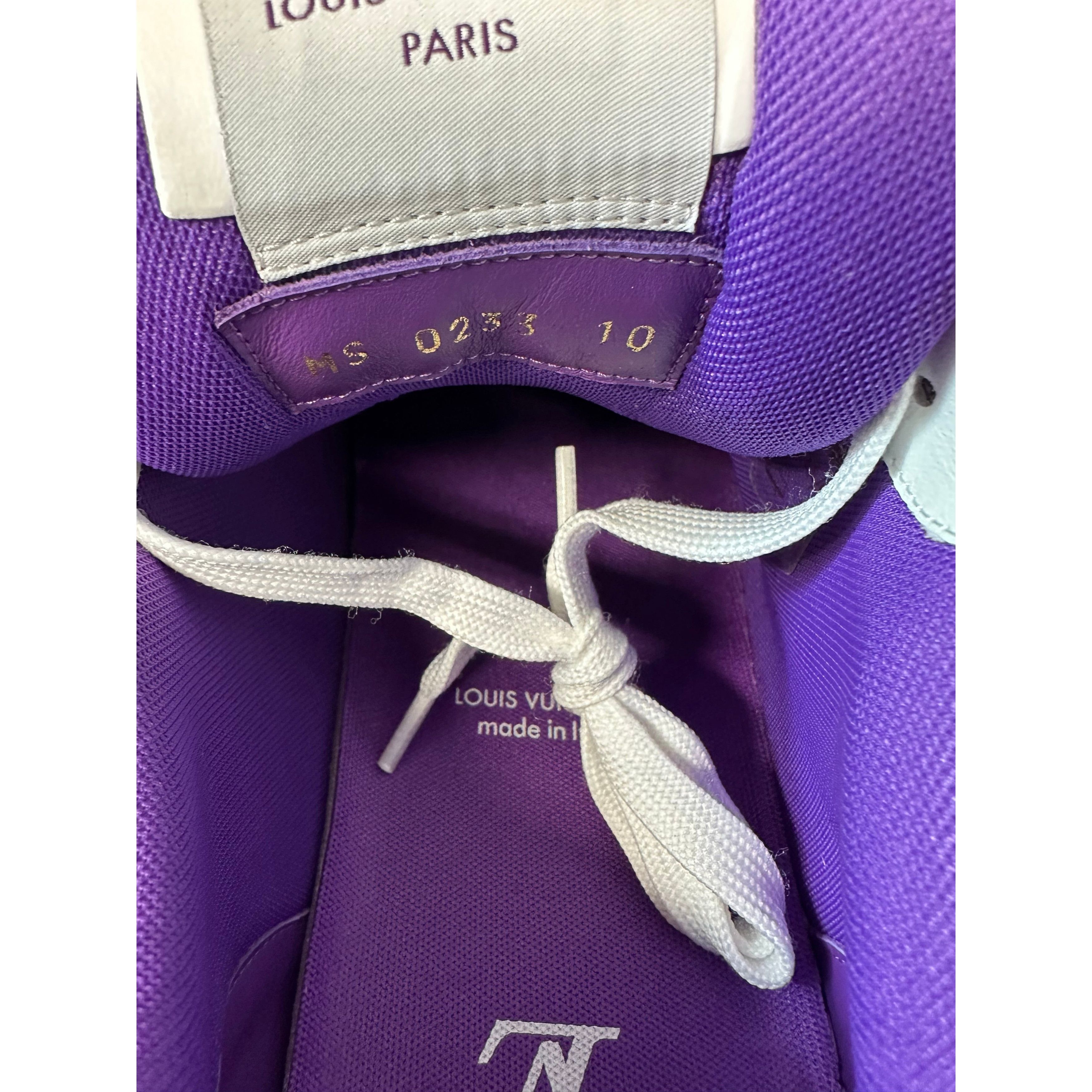 Louis Vuitton Louis Vuitton Purple White Strap Trainer Sneaker Sz 11.5 (10 Size US 11.5 / EU 44-45 - 7 Thumbnail