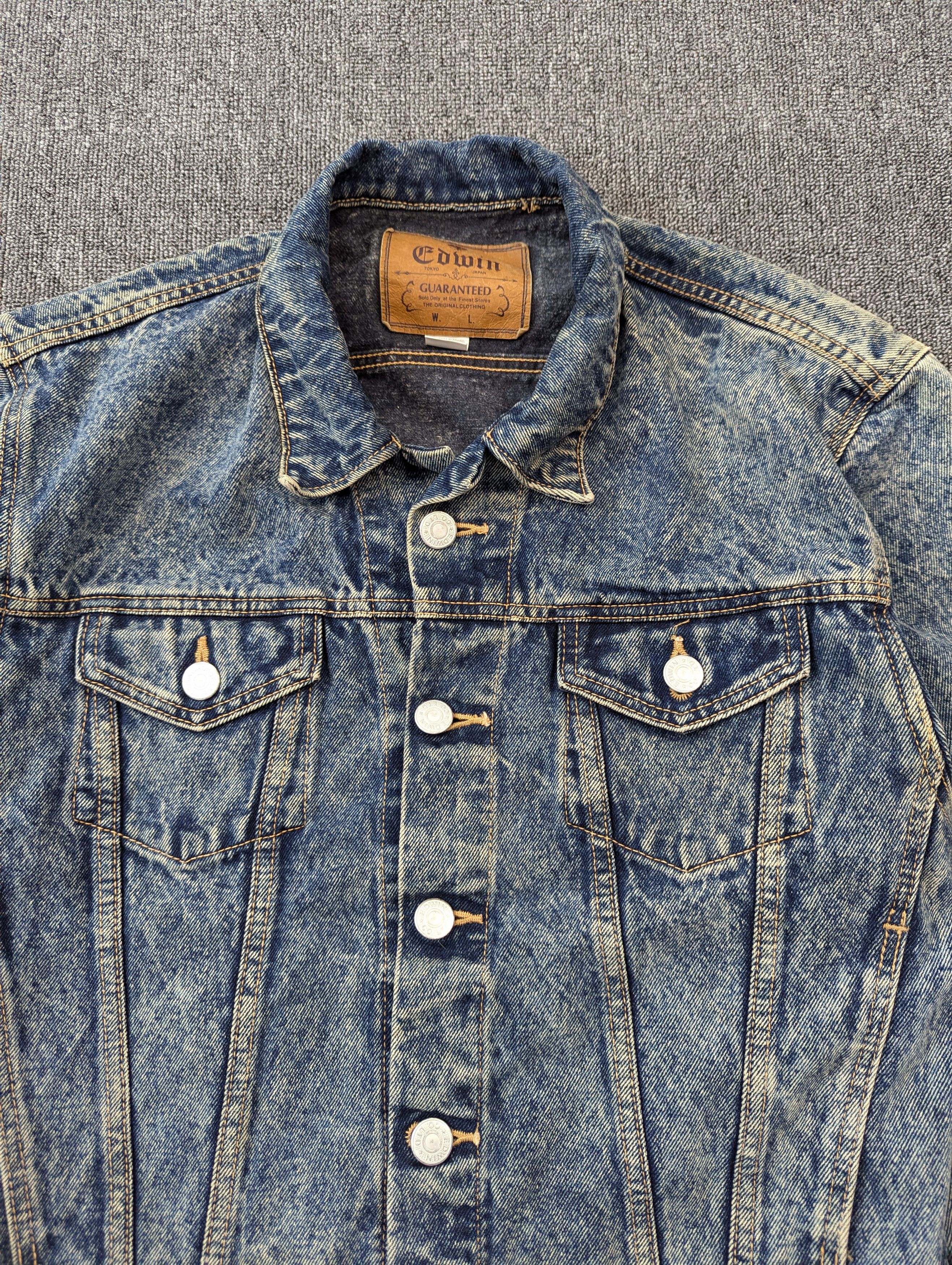 Edwin Vintage Edwin Acid Wash Denim Jacket Size US S / EU 44-46 / 1 - 6 Thumbnail