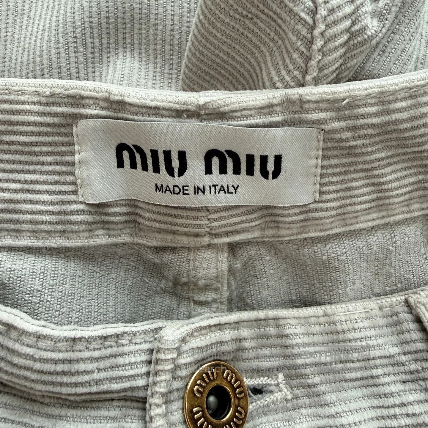 Miu Miu Miu Miu Corduroy Mid-Rise Zipper Front Straight Leg Casual Size US 38 / EU 54 - 4 Thumbnail