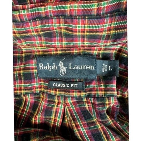 Ralph Lauren Ralph Lauren Shirt Adult Large Black Multi Tartan Plaid Classic Button Down Mens Size US L / EU 52-54 / 3 - 4 Thumbnail