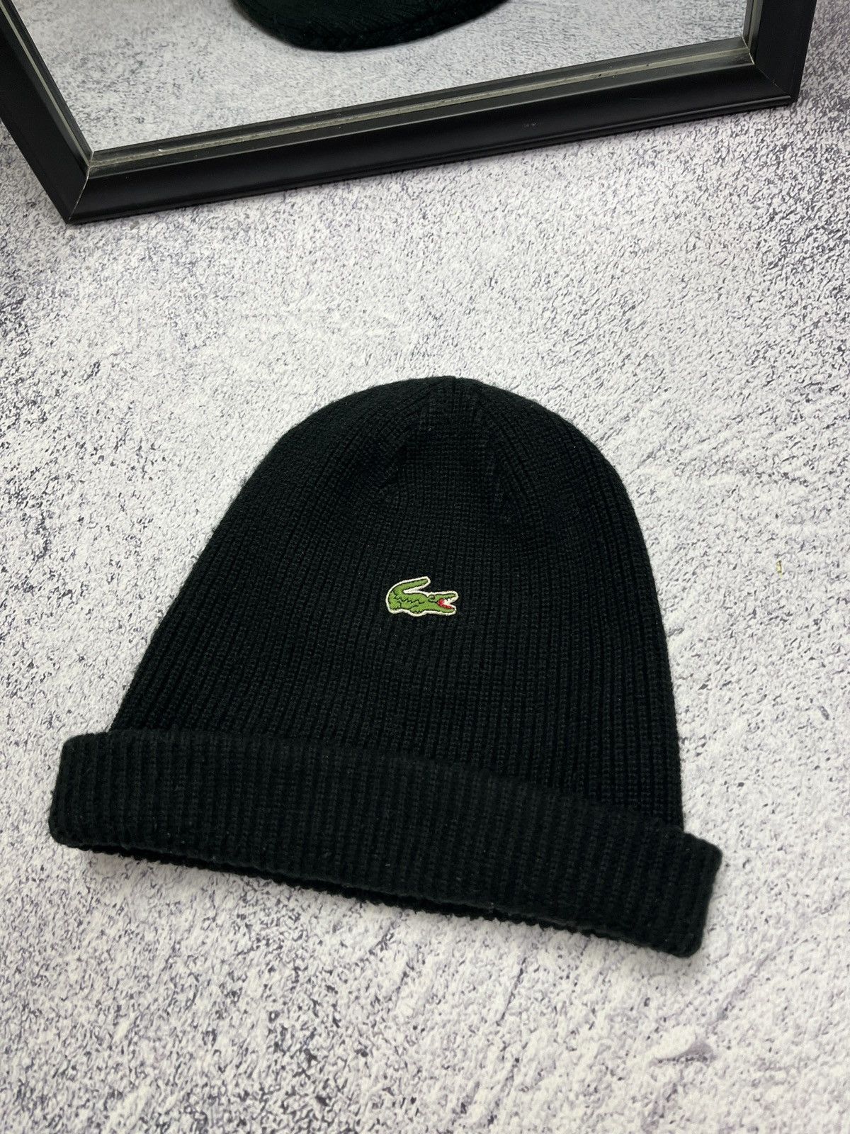 Lacoste Vintage Lacoste Acrylic Beanie Hat 90s Made In France Hype Size ONE SIZE - 5 Thumbnail