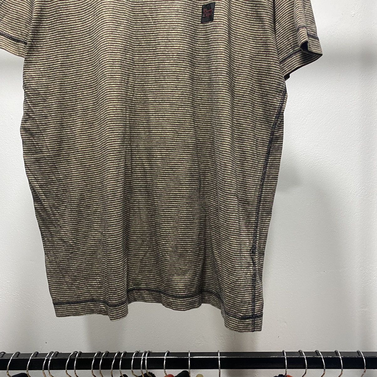 Designer × Japanese Brand × Mademoiselle Non Non Sick☠️ Papas Stripes Tee Japan Lgb Hysteric Size US L / EU 52-54 / 3 - 3 Thumbnail