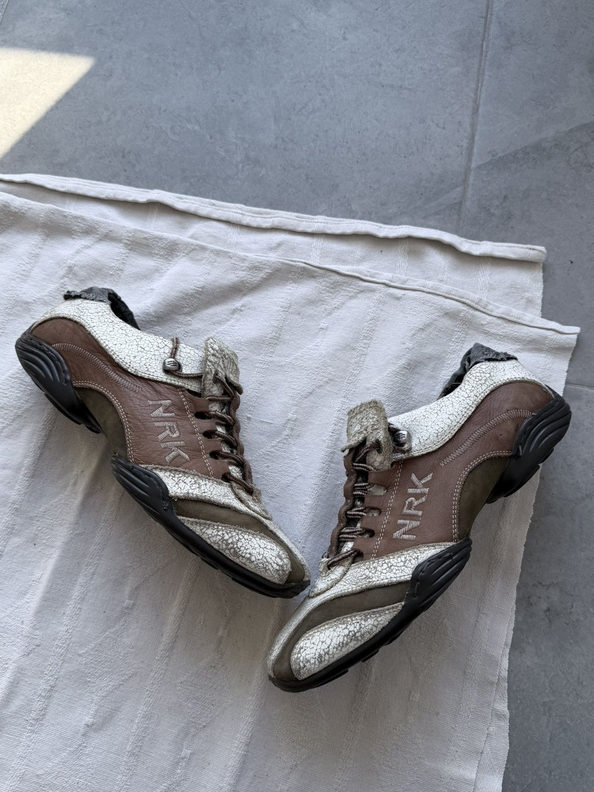 New Rock × Vintage New rock low platform shoes boots beige brown