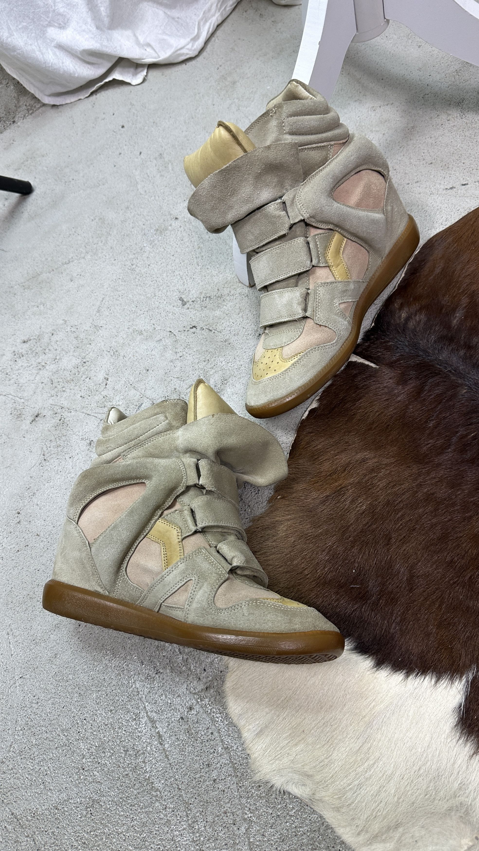 Vintage Isabel Marant Bekett Suede Platform Wedge Sneakers