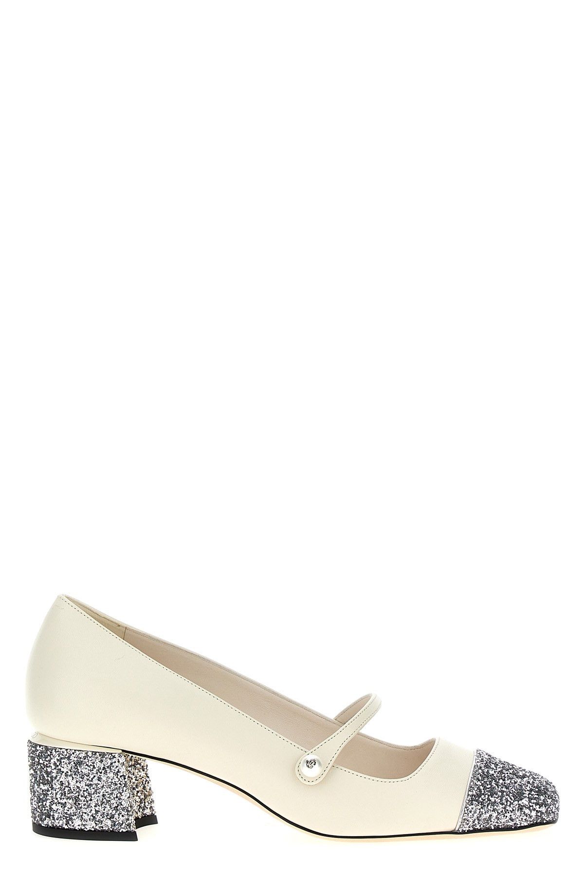 image of Jimmy Choo 'elisa' Pumps Shoes in White, Women's (Size 7)