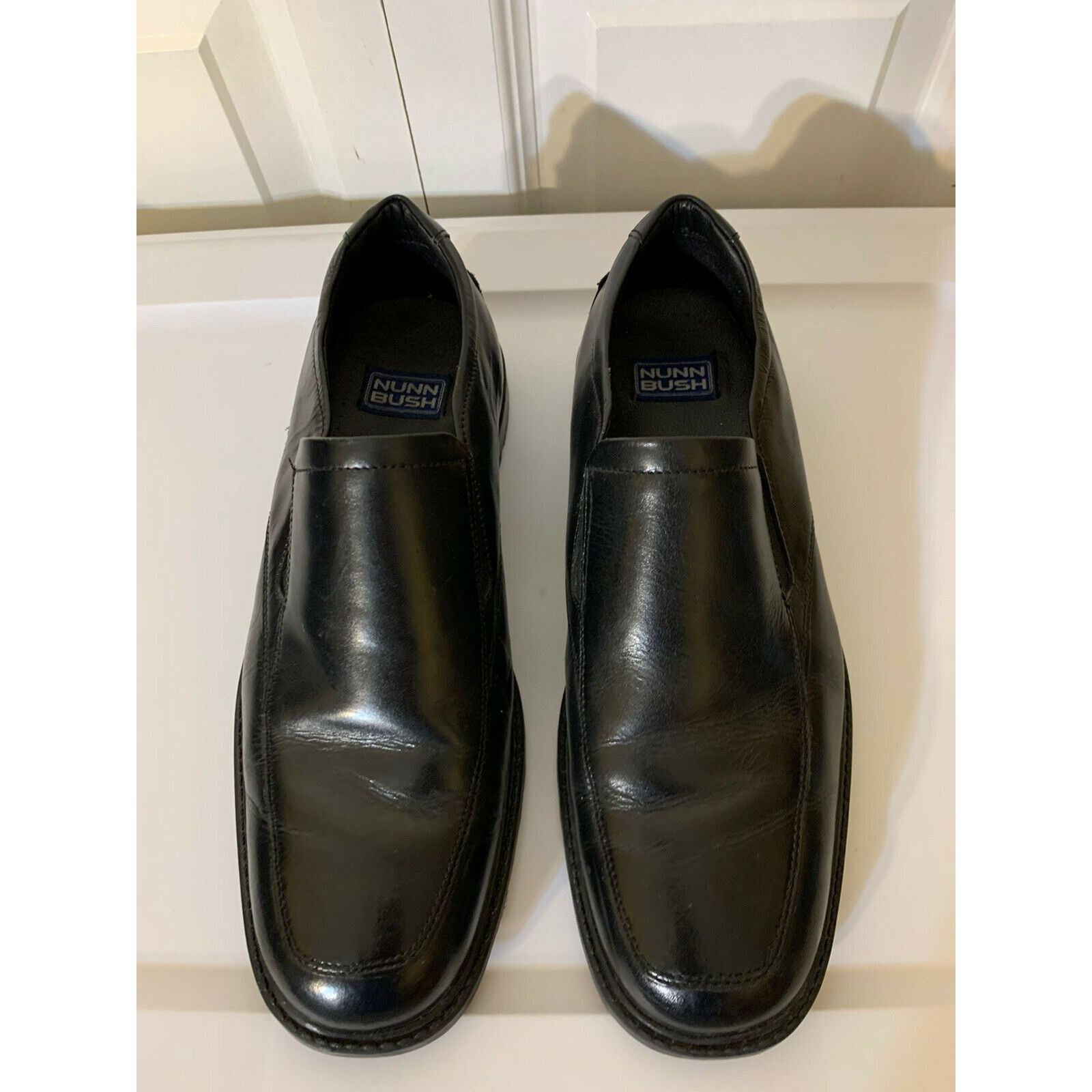 Nunn Bush NUNN BUSH Black Leather Slip On Dress Loafers Shoes 81115-00 Size US 9 / EU 42 - 2 Thumbnail