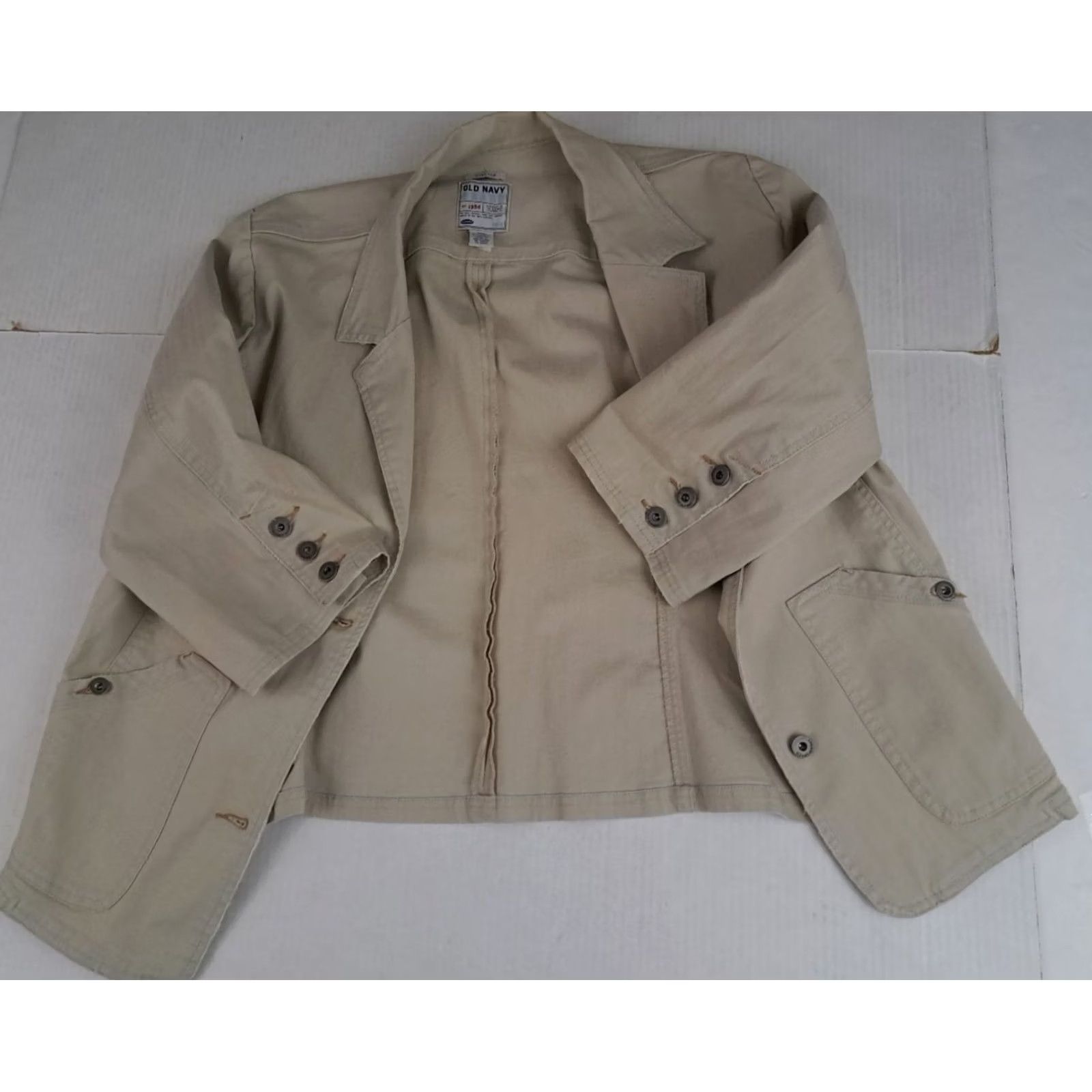 Old Navy Old Navy Blazer Woman Beige XXL Button Vintage Size XXL / US 16-18 / IT 52-54 - 3 Thumbnail