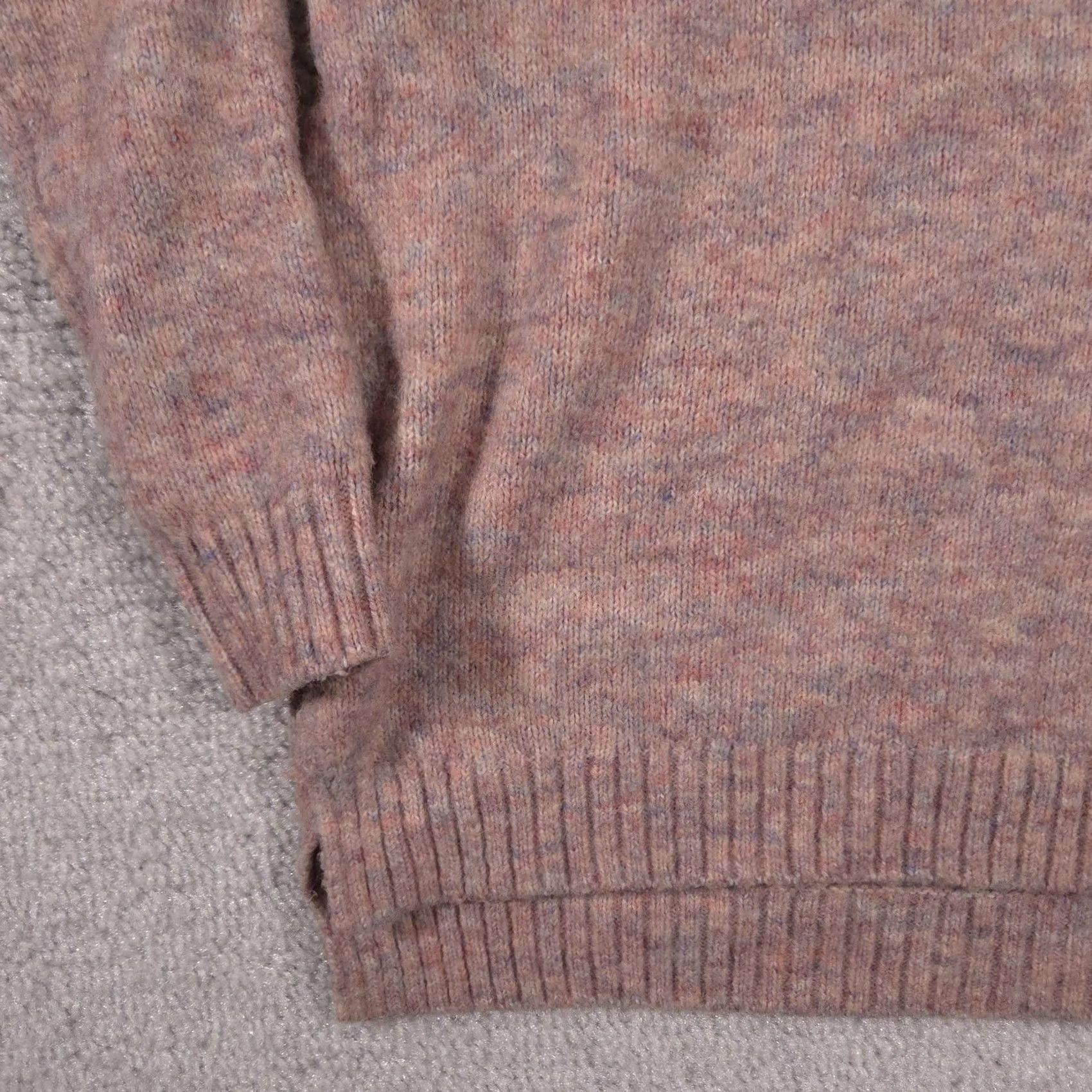 FatFace FatFace Sweater Womens Raglan Longline V-Neck Knit Pullover Mauve Heather Pink V-Neck Raglan Sleeves Long Sleeve Womens Sweater 2 XS? Size XS / US 0-2 / IT 36-38 - 4 Thumbnail