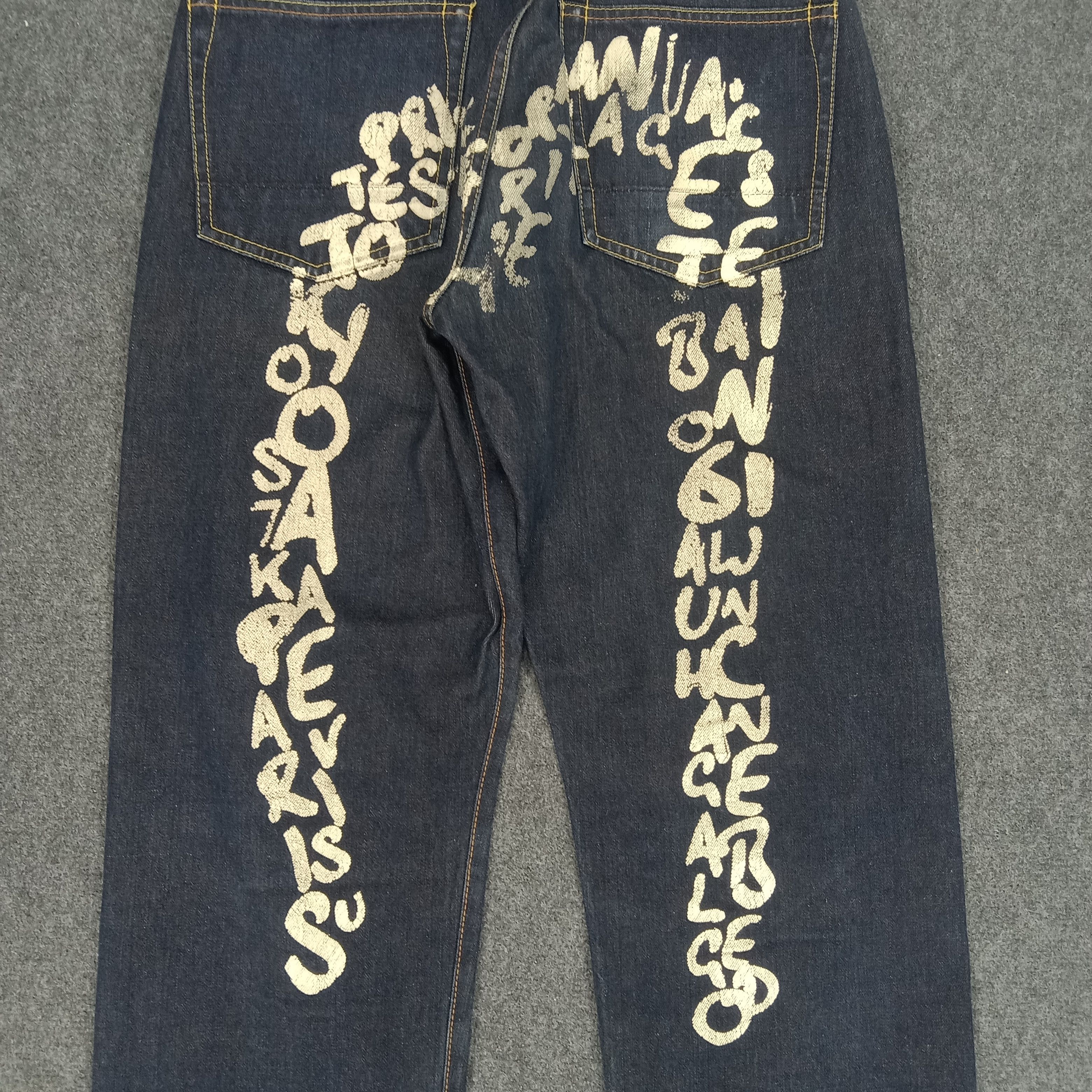 Evisu × Vintage Evisu Japanese Brand Daicock Art Denim Jeans Size US 31 - 2 Thumbnail