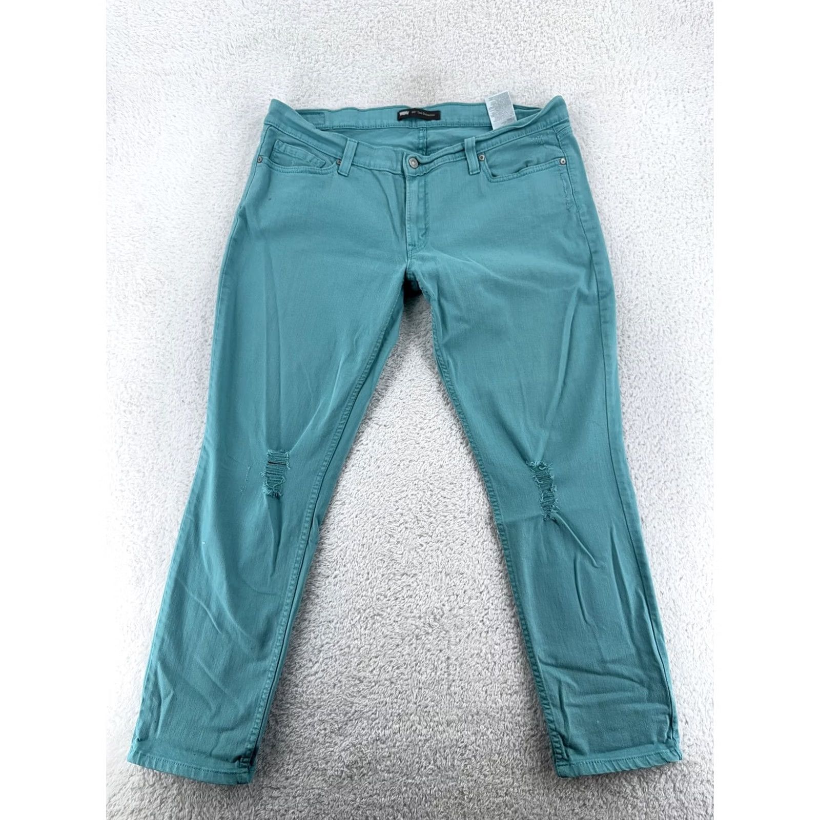 Levi's Levi's Jeans 511 Womens Slim Denim Distressed Stretch Low Rise Blue 30in Inseam XS? Size 38" / US 16 / IT 52 - 3 Thumbnail