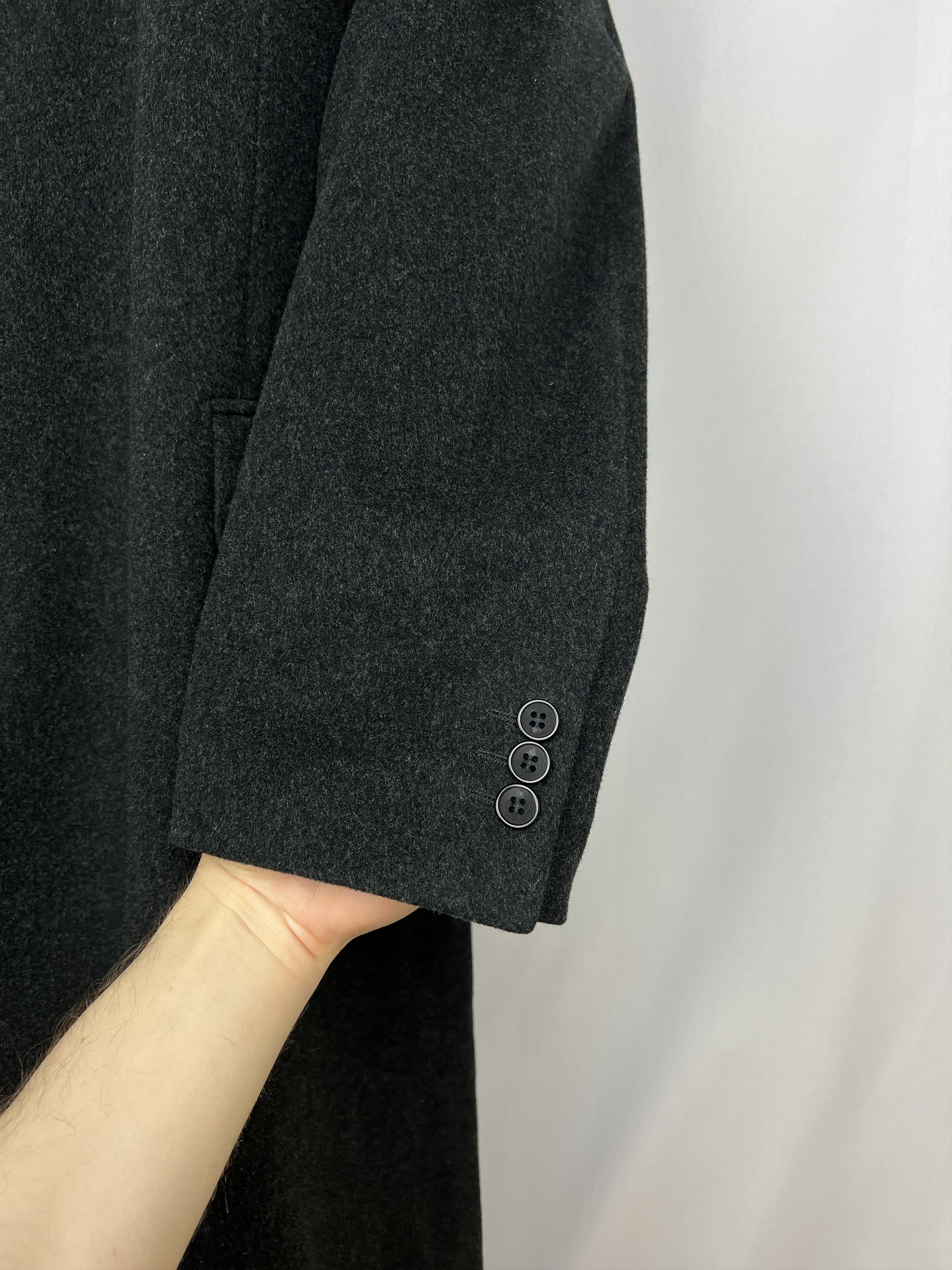 Pal Zileri x Loro Piana Pure Superfine Wool Solid Relaxed Overcoat Size US XL / EU 56 / 4 - 9 Thumbnail