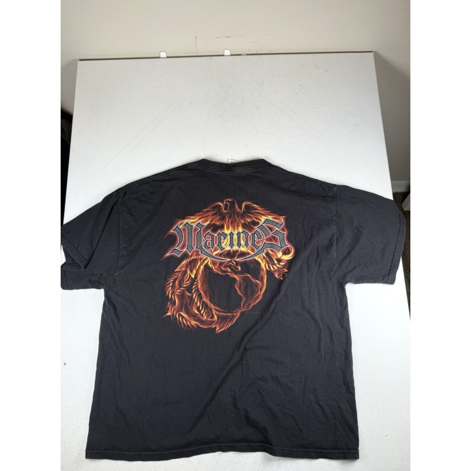 Delta VINTAGE Marines T Shirt 2XL Black Flames Men-Delta Regular Size Black Marine T-Shirt 2XL Mens Size US XXL / EU 58 / 5 - 2 Thumbnail