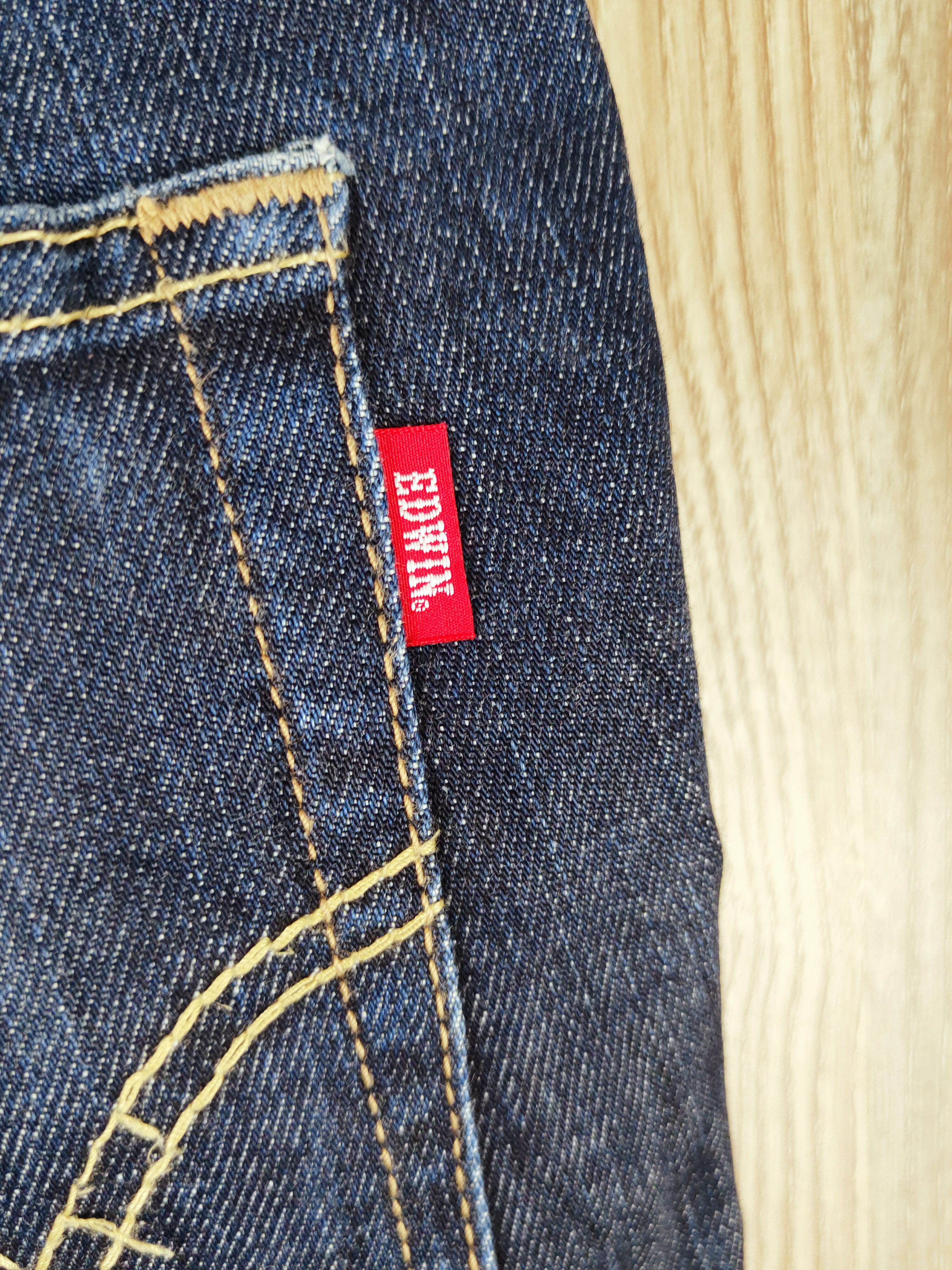 Edwin Edwin Dark Blue Distressed Ripped Jeans#S2695 Size US 31 - 8 Thumbnail