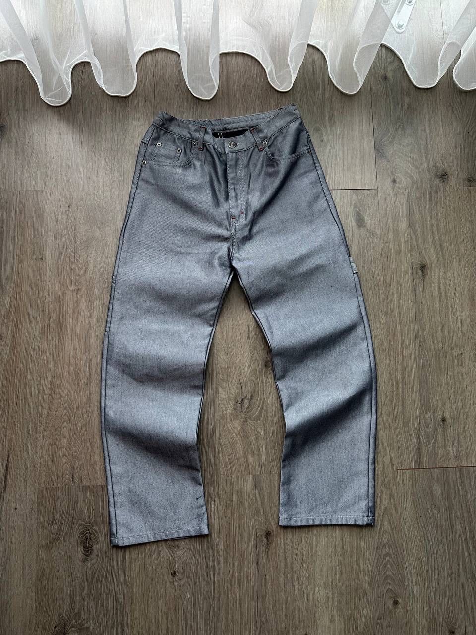 Japanese Brand × Vintage Vintage Y2K Wide Leg Rap Gray Big Logo Pants Size US 30 / EU 46 - 10 Thumbnail