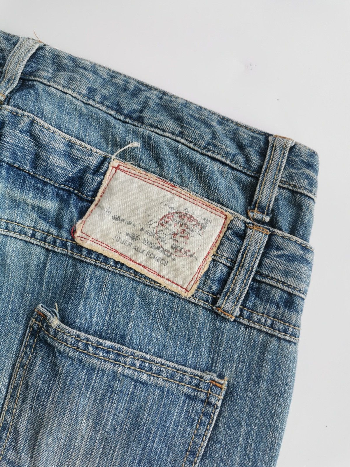 Kapital Jouer Aux Echecs Patchwork Double Waist Denim Jeans Size US 31 - 8 Thumbnail