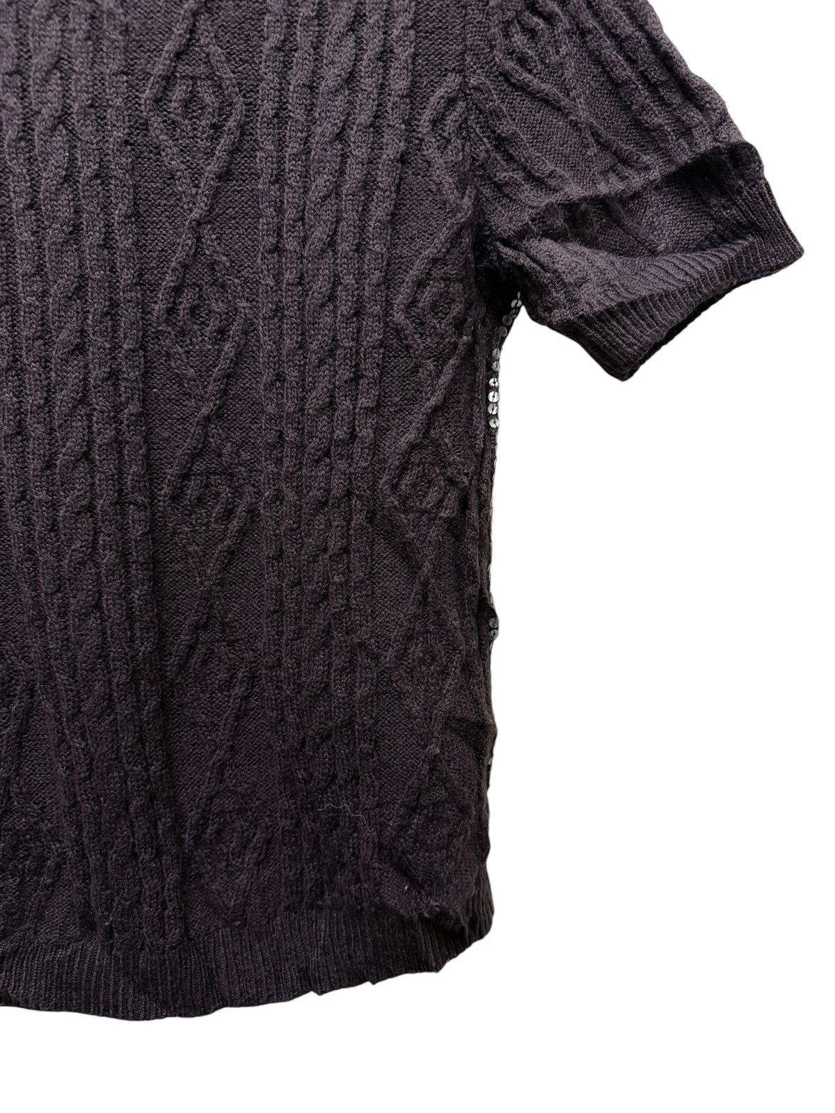 Aran Isles Knitwear Vintage Gipsy Blue Crewneck Short Sleeve Knitwear Size S / US 4 / IT 40 - 6 Thumbnail