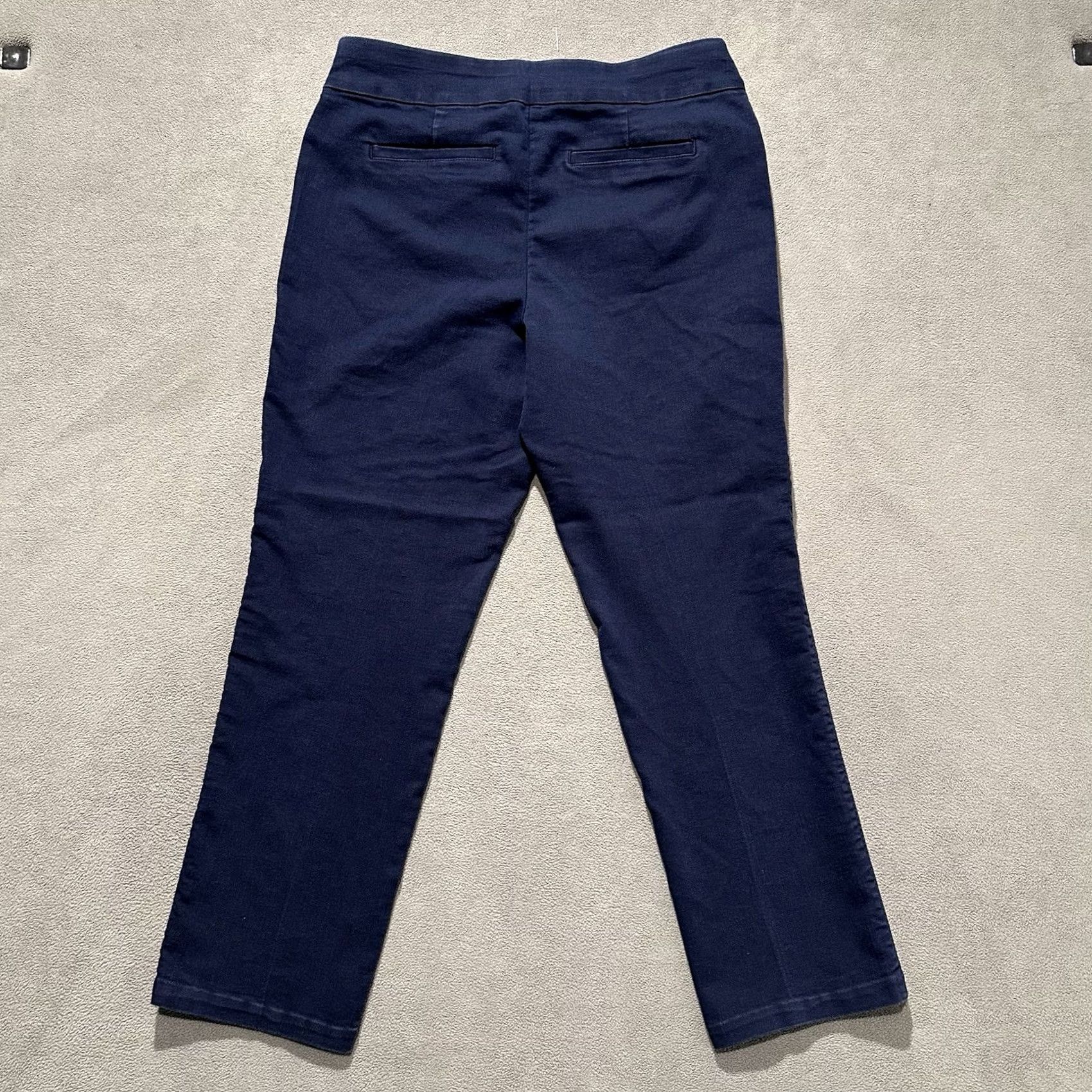 Croft & Barrow Croft & Barrow Effortless Stretch Pants Womens 12 Regular Blue Straight Mid Rise Size 34" / US 12 / IT 48 - 2 Thumbnail