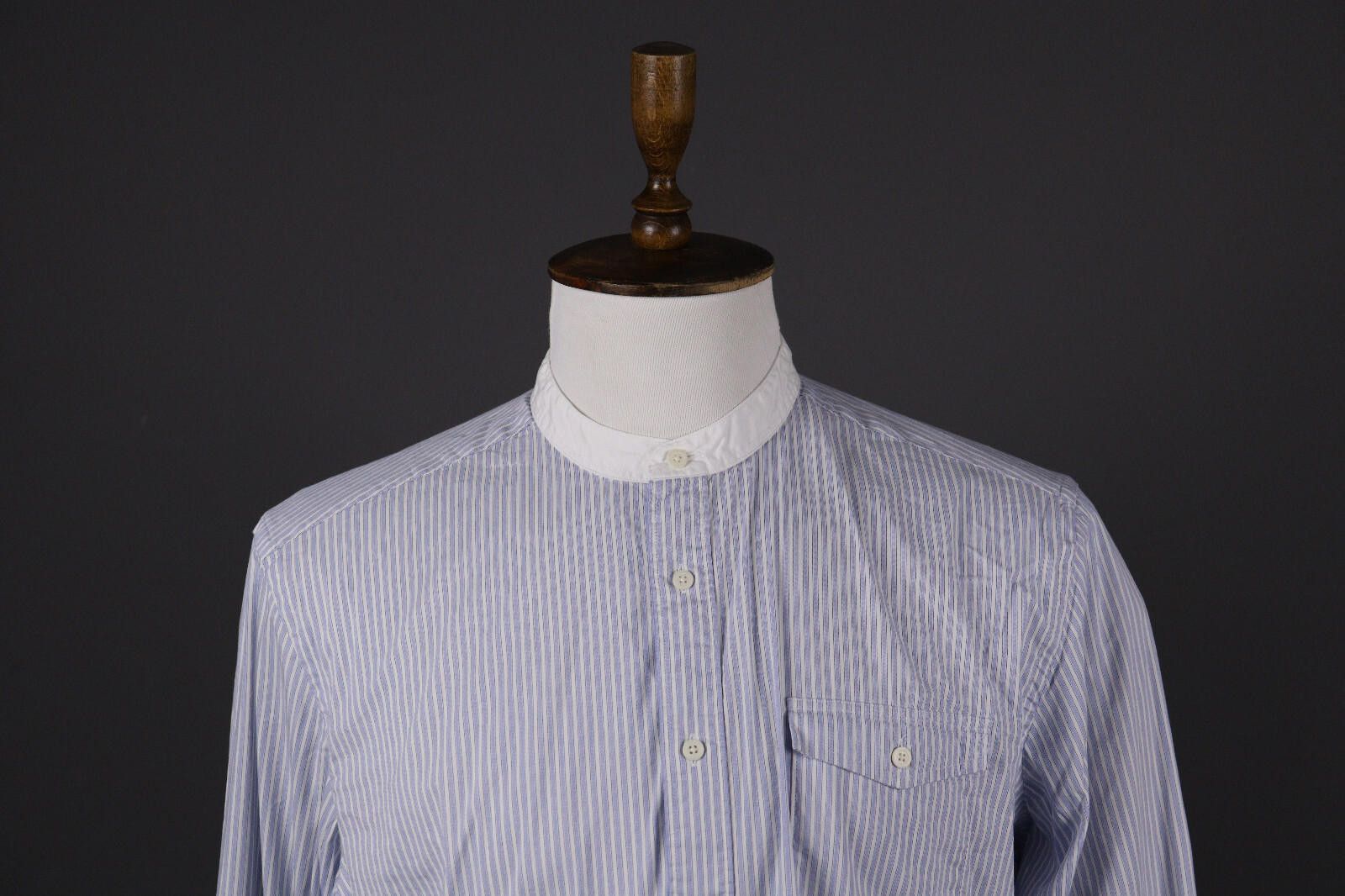 Designer Hackett London Slim Fit Blue Long Sleeve Shirt Size XL Size US XL / EU 56 / 4 - 2 Thumbnail